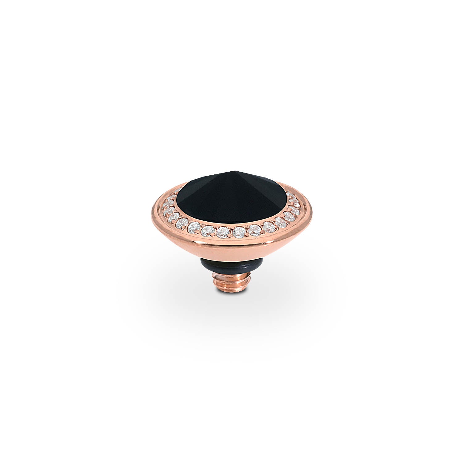 Tondo Deluxe Top 9 mm - Roségold jet hematite