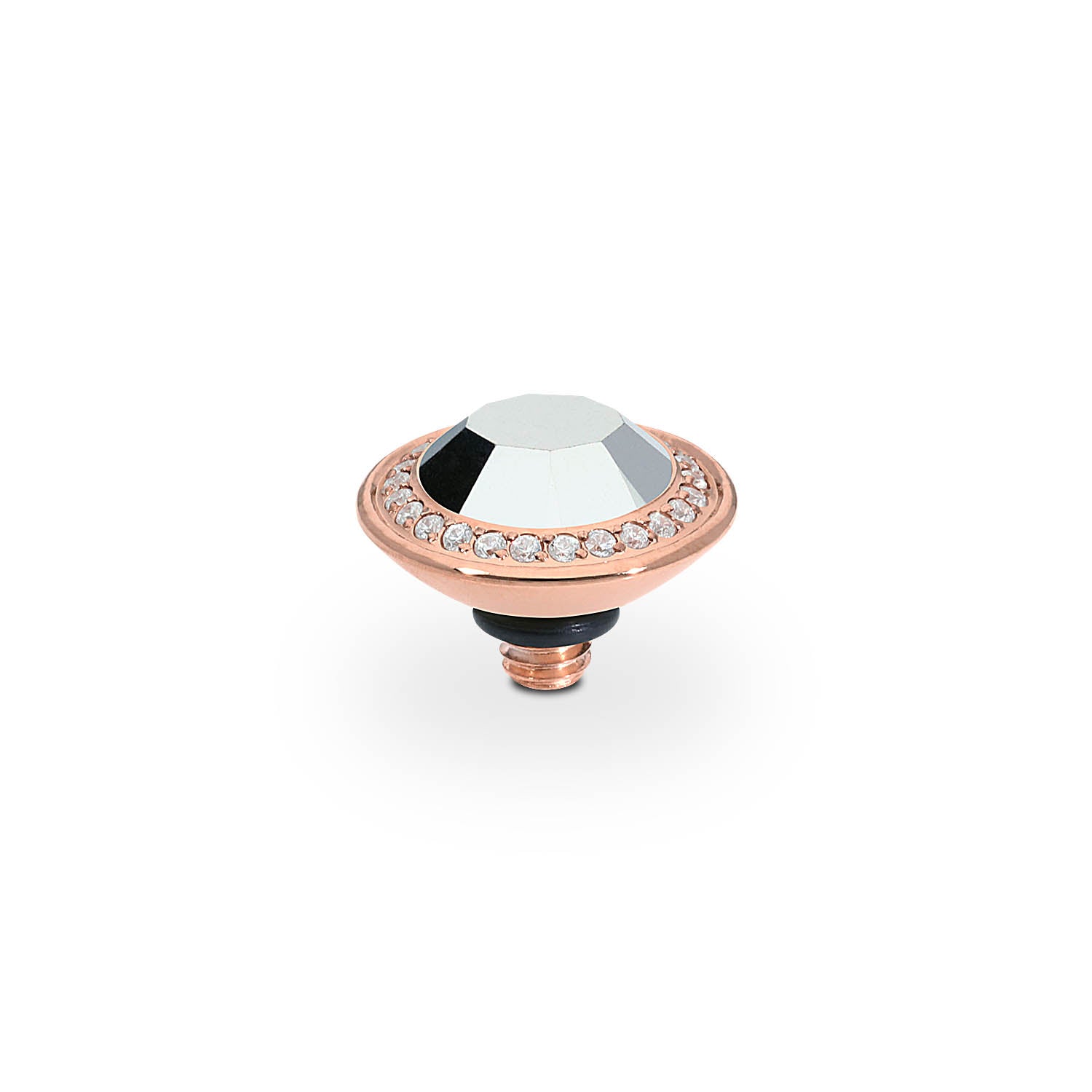 Tondo Deluxe Top 9 mm - Roségold crystal labrador