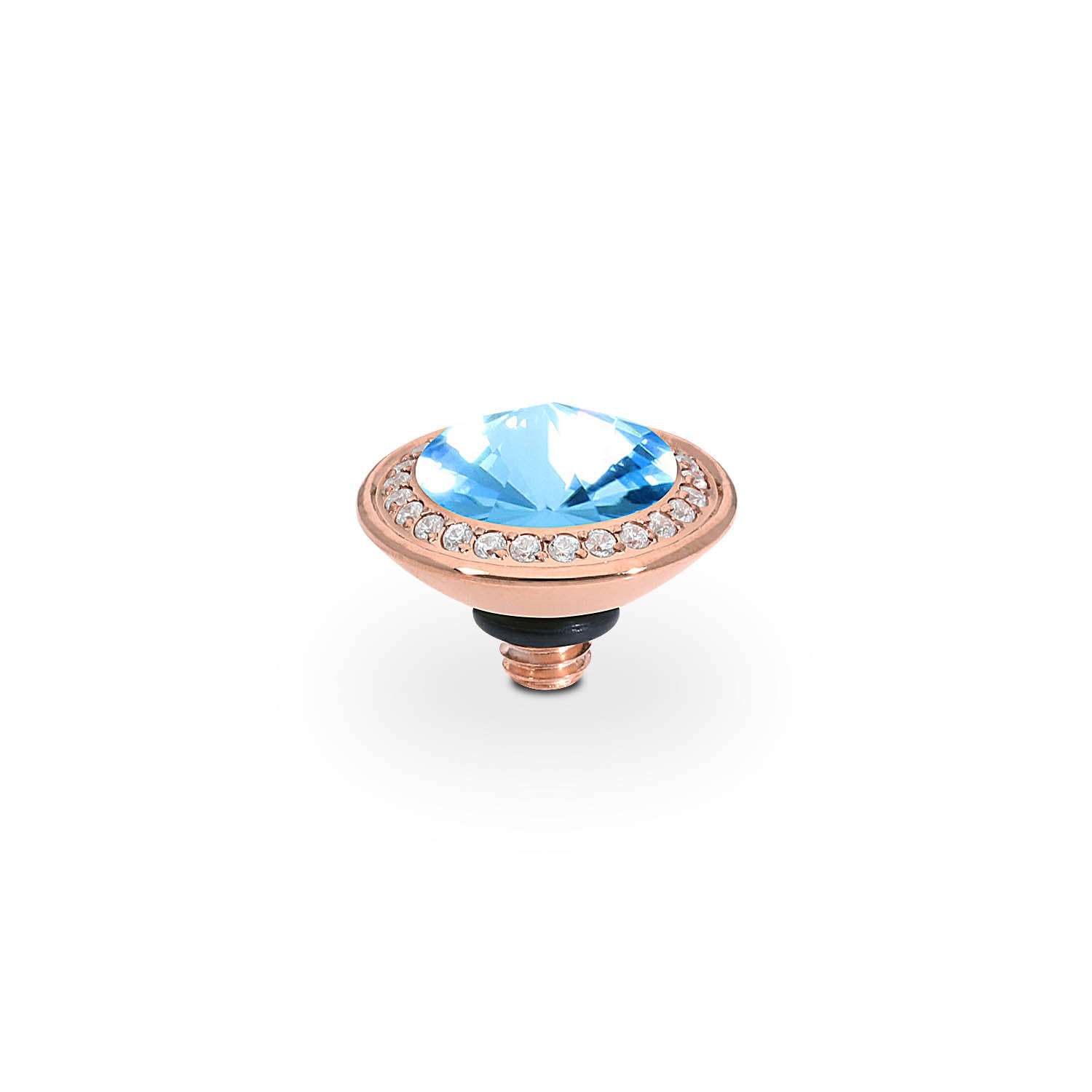 Tondo Deluxe Top 9 mm - Roségold aquamarine