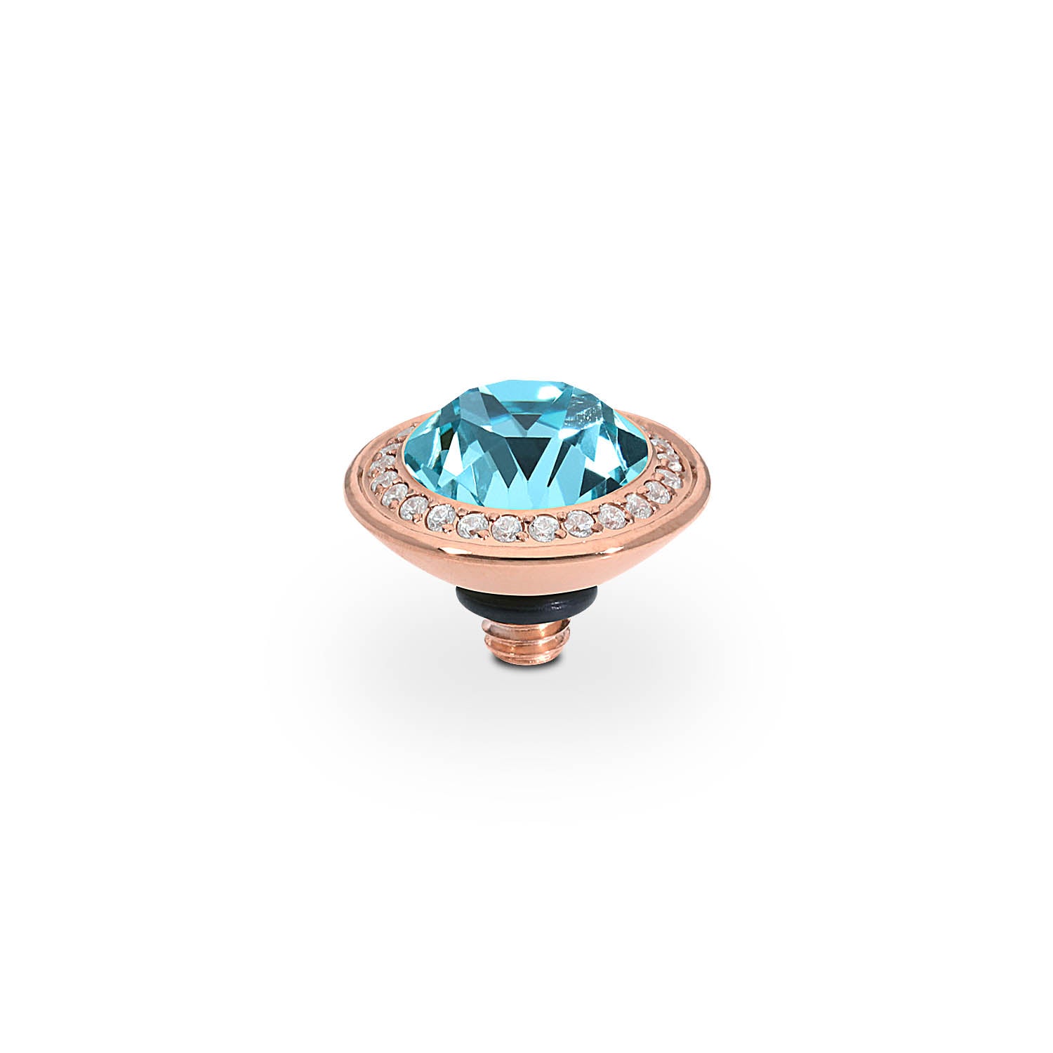 Tondo Deluxe Top 9 mm - Roségold Light Turquoise