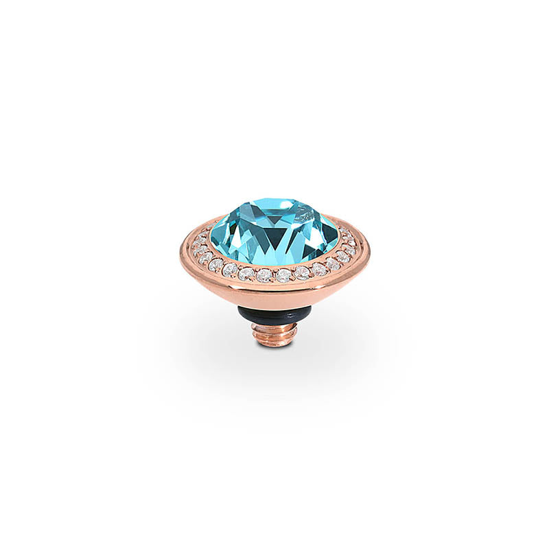 Tondo Deluxe Top 9 mm - Roségold Light Turquoise