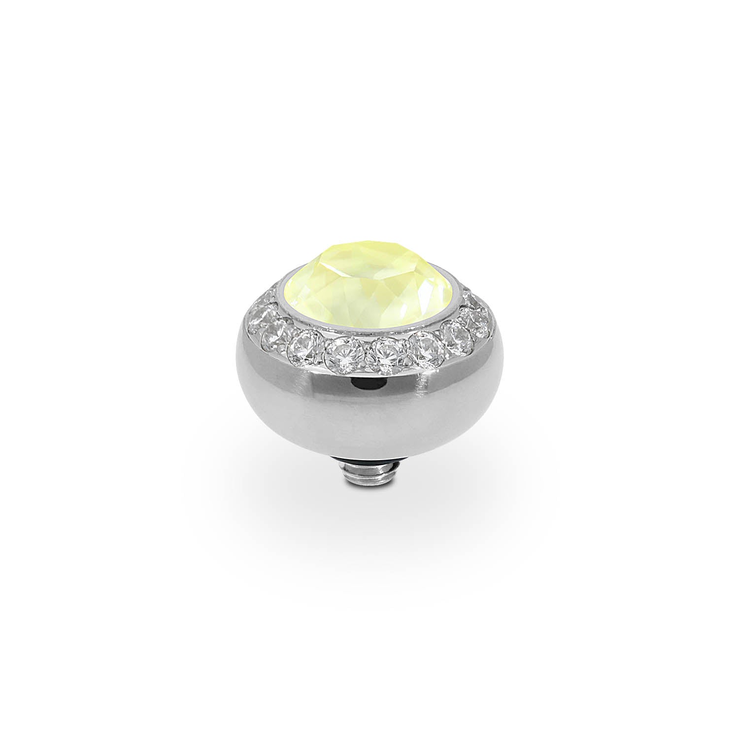 Tondo Deluxe Top 10 mm - Silber crystal soft yellow ignite