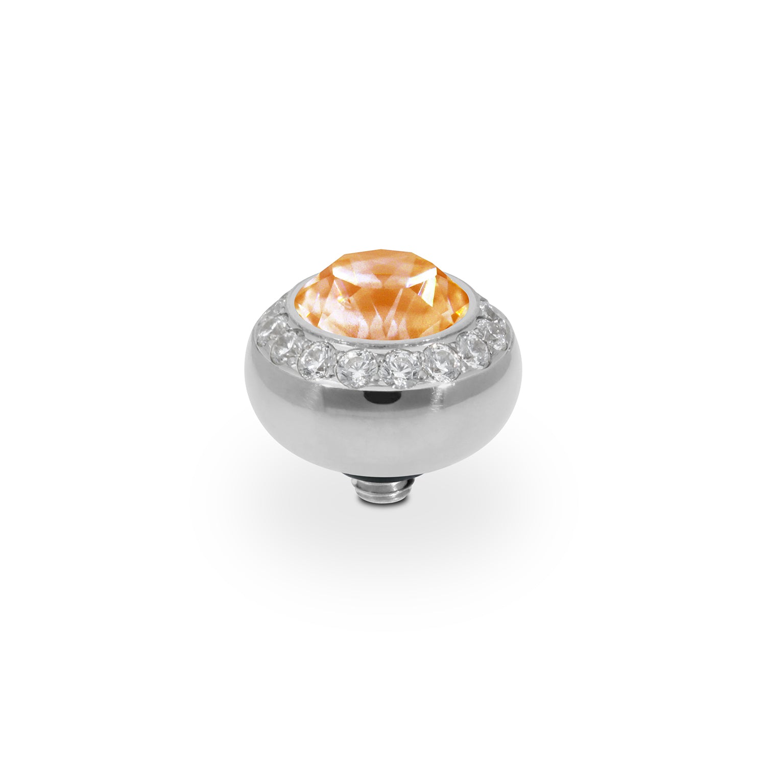 Tondo Deluxe Top 10 mm - Silber Crystal Mango Ignite