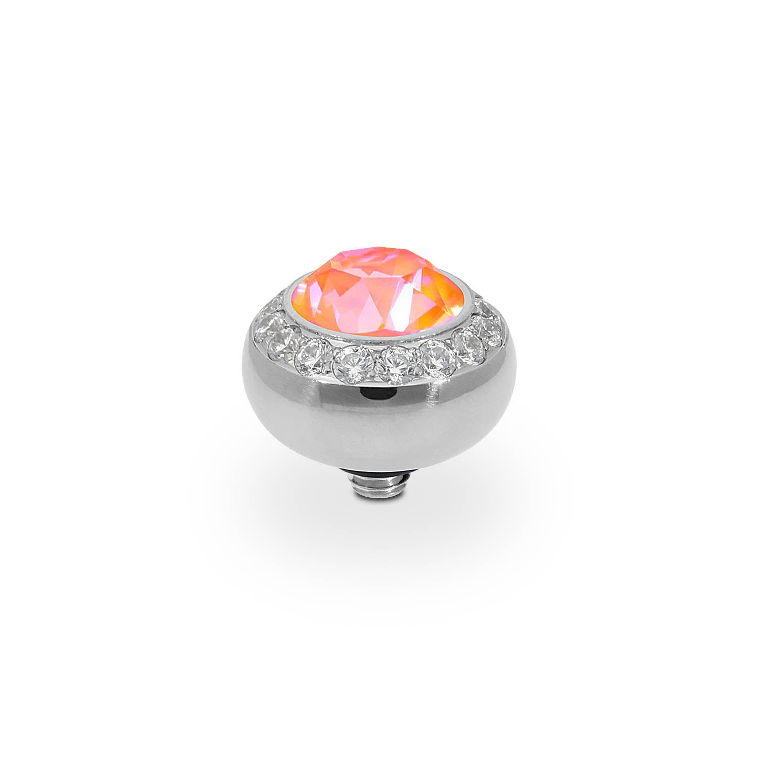 Tondo Deluxe Top 10 mm - Silber crystal orange glow delite