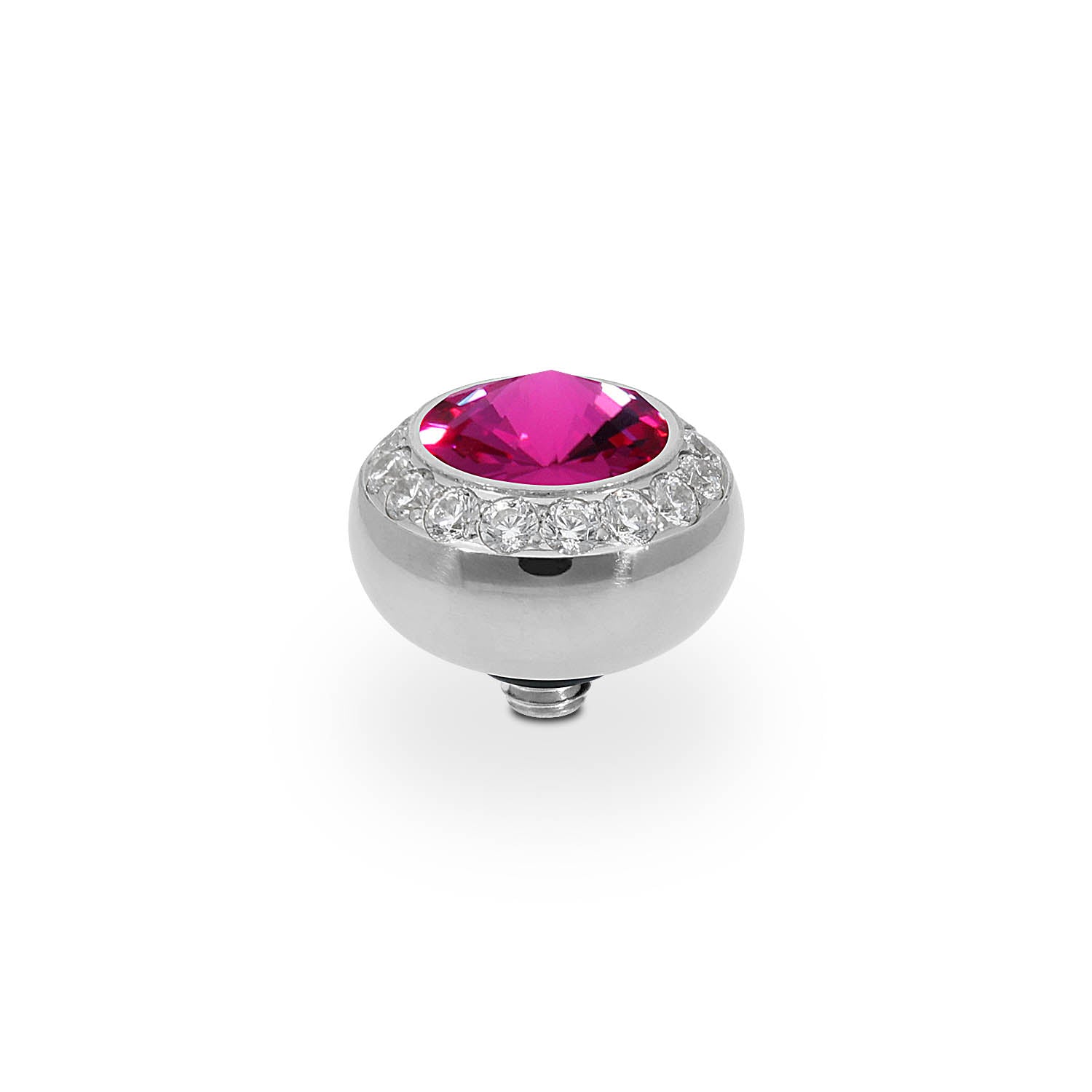 Tondo Deluxe Top 10 mm - Silber fuchsia