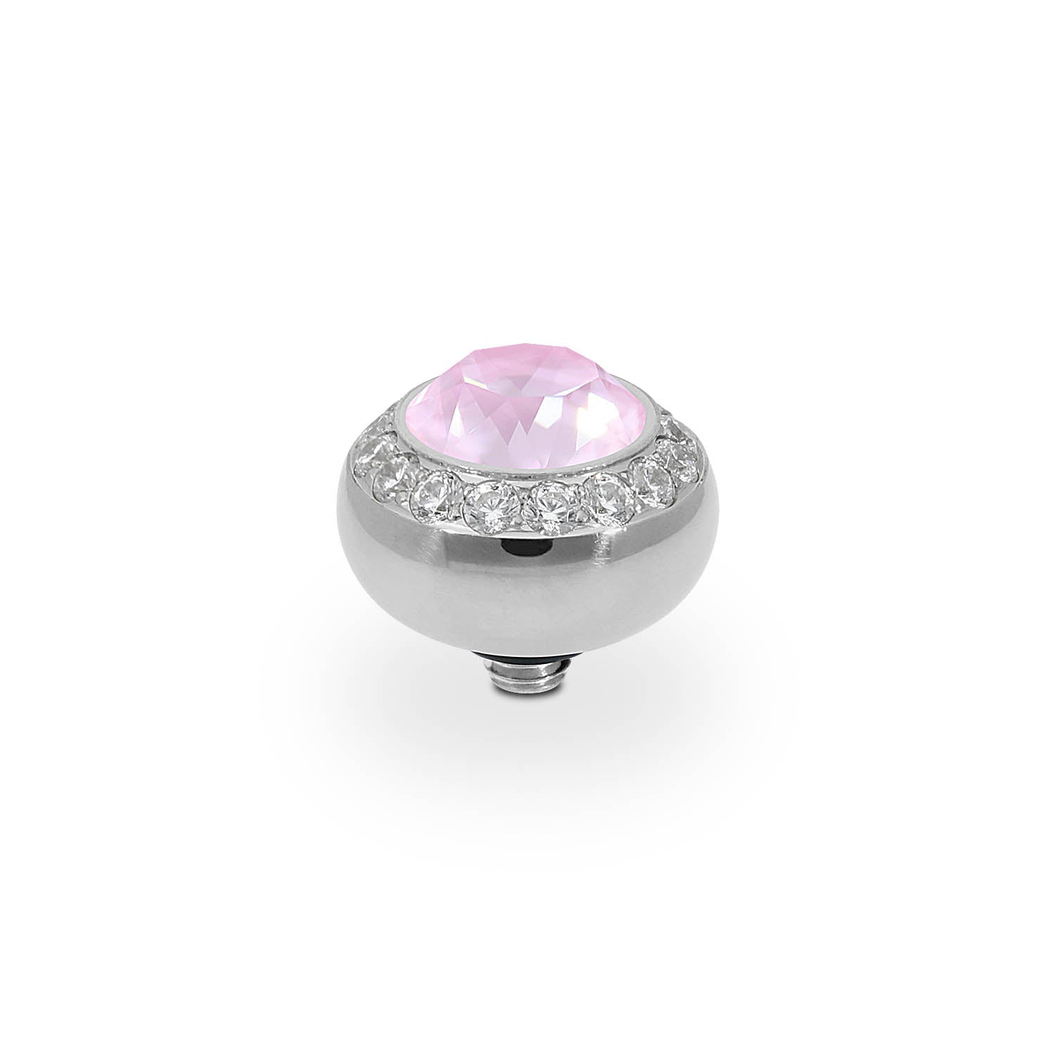 Tondo Deluxe Top 10 mm - Silber crystal soft rose ignite