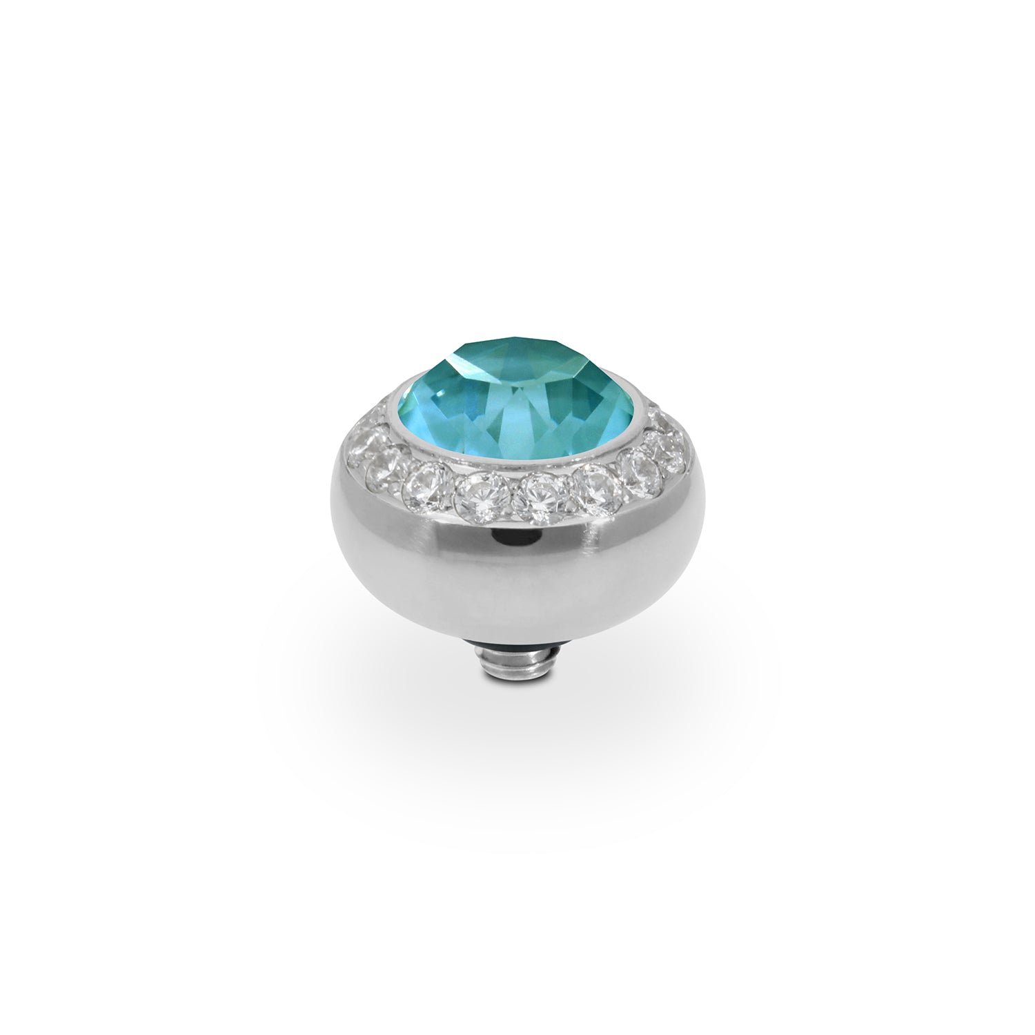 Tondo Deluxe Top 10 mm - Silber Crystal Pine Green Ignite