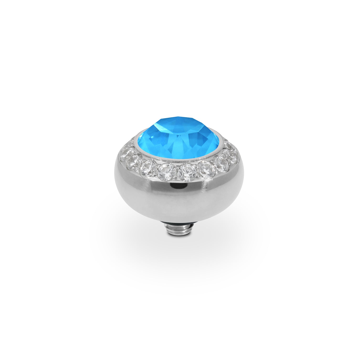 Tondo Deluxe Top 10 mm - Silber Crystal Electric Blue Ignite
