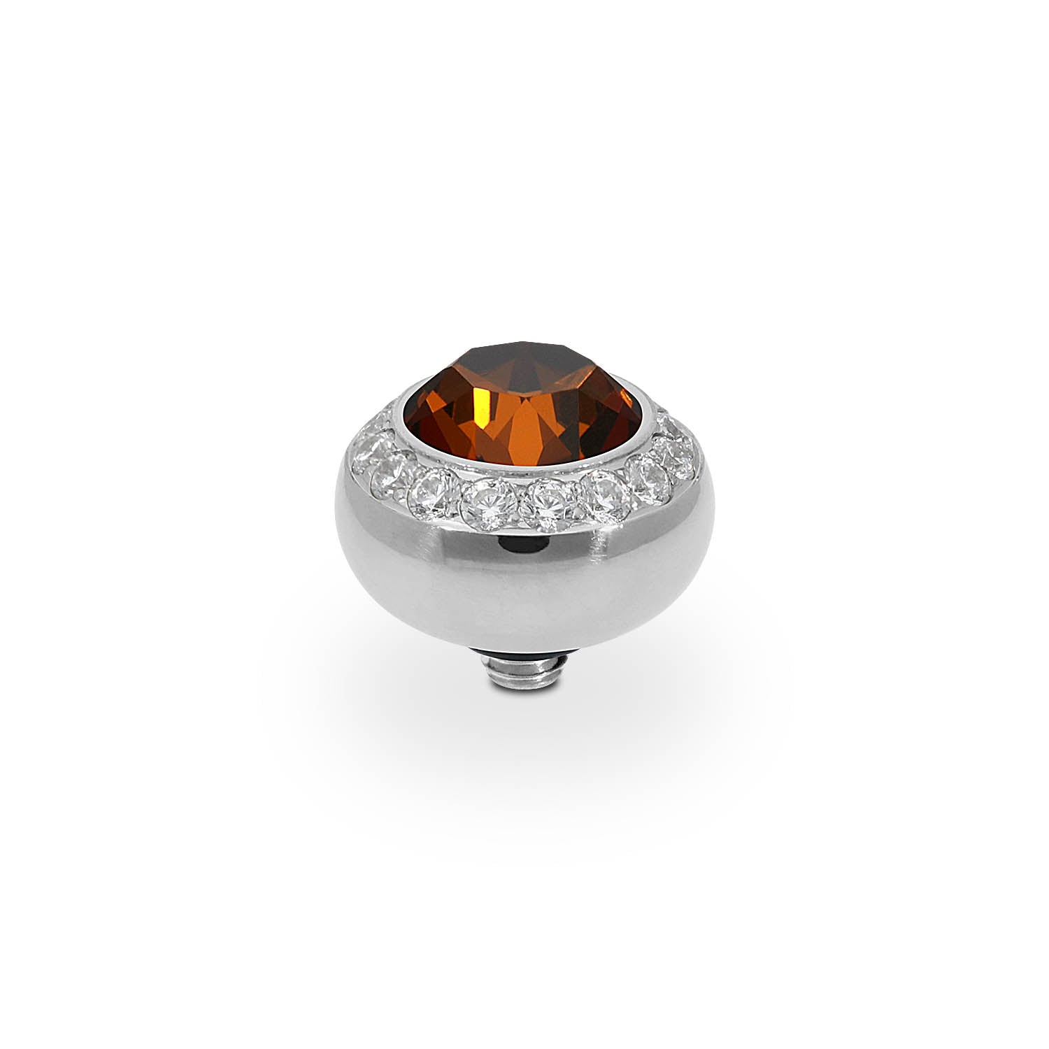 Tondo Deluxe Top 10 mm - Silber smoked amber