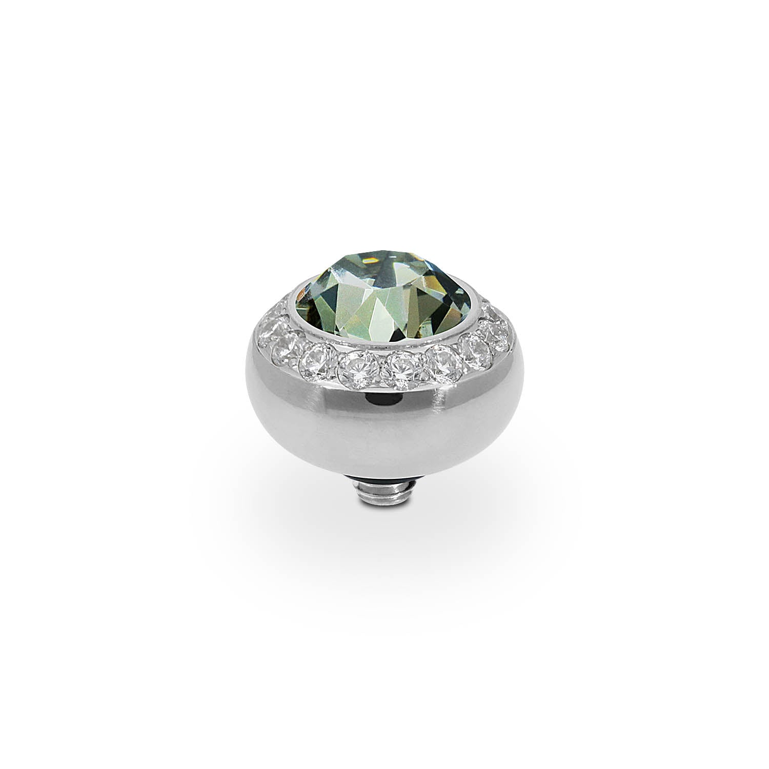 Tondo Deluxe Top 10 mm - Silber black diamond