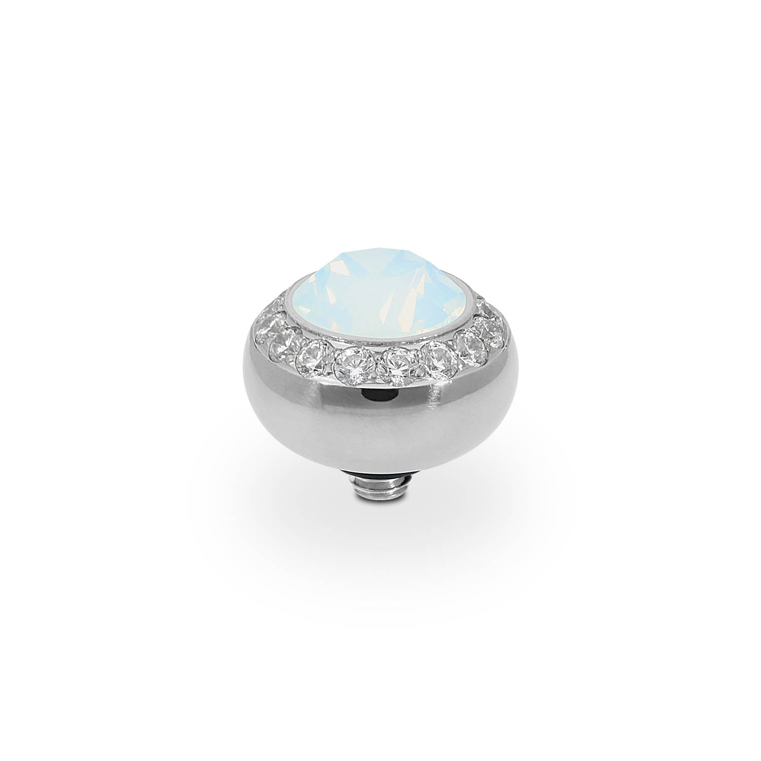 Tondo Deluxe Top 10 mm - Silber white opal