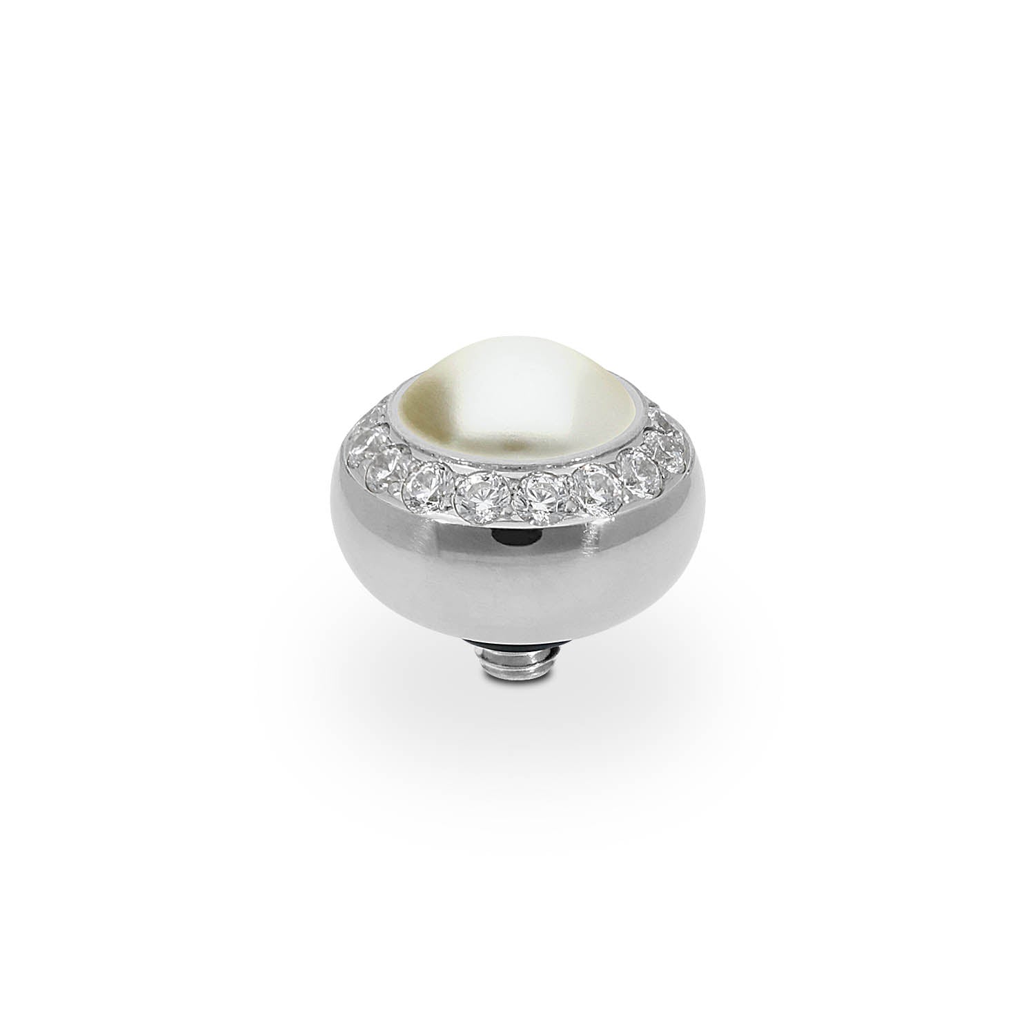 Tondo Deluxe Top 10 mm - Silber cream pearl