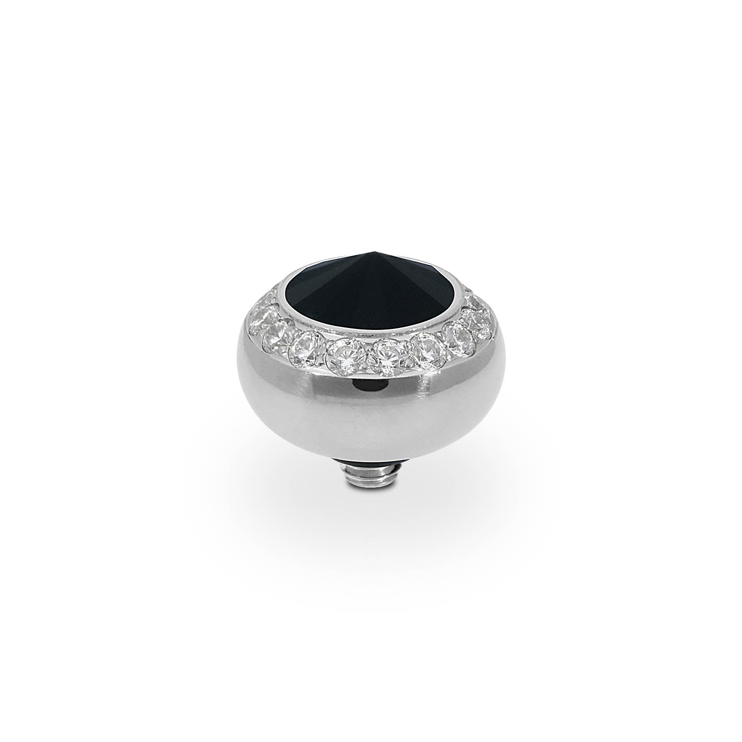Tondo Deluxe Top 10 mm - Silber jet hematite