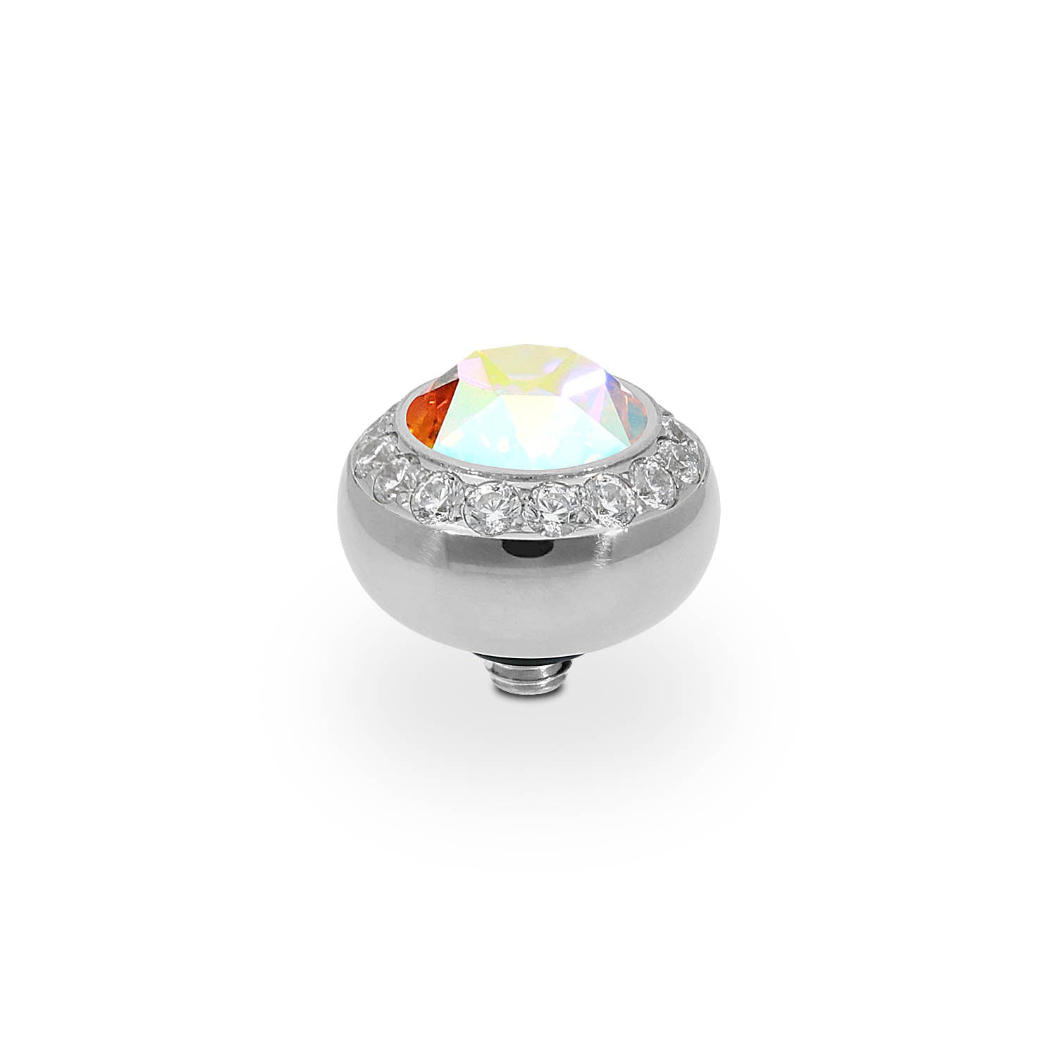 Tondo Deluxe Top 10 mm - Silber crystal aurora boreale