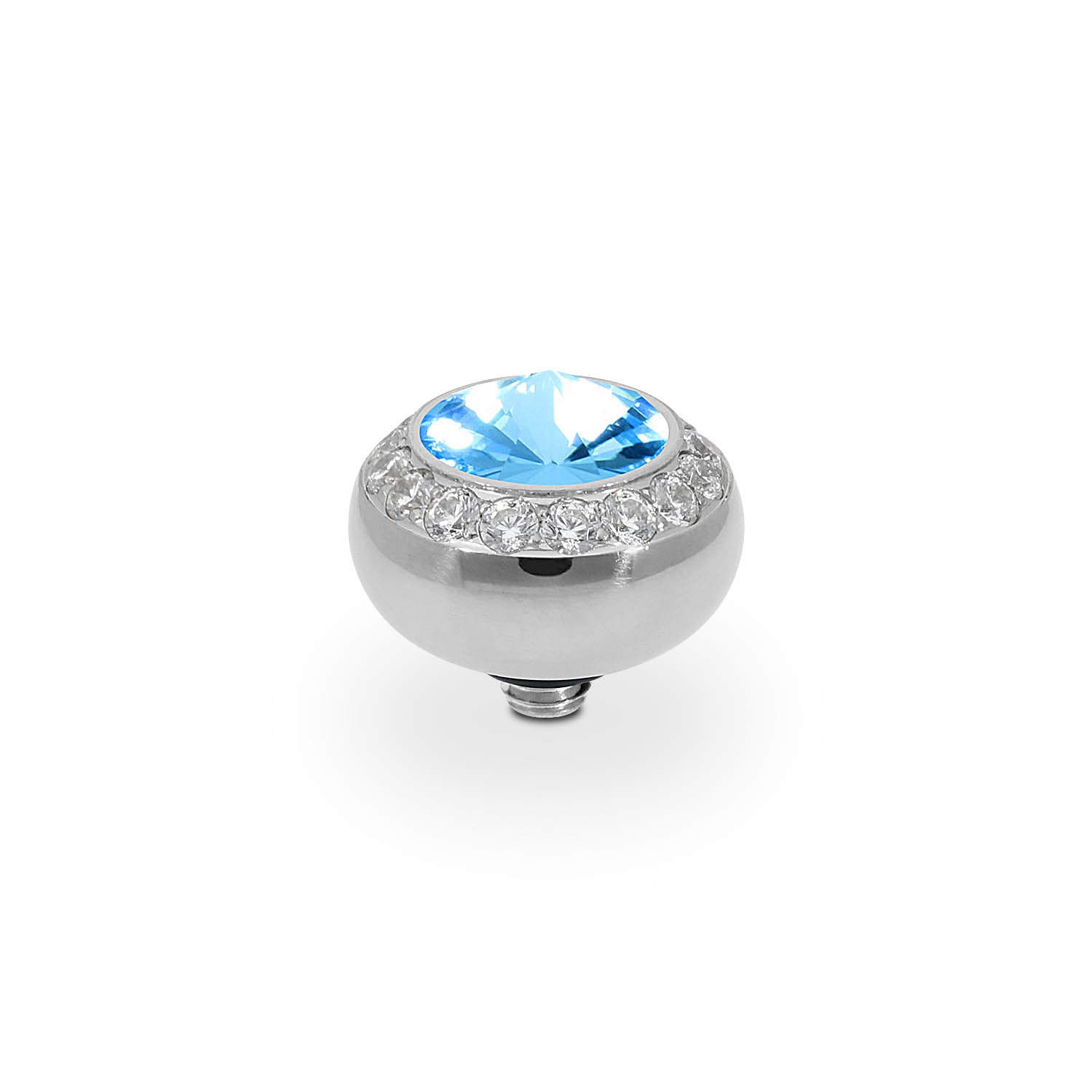 Tondo Deluxe Top 10 mm - Silber aquamarine