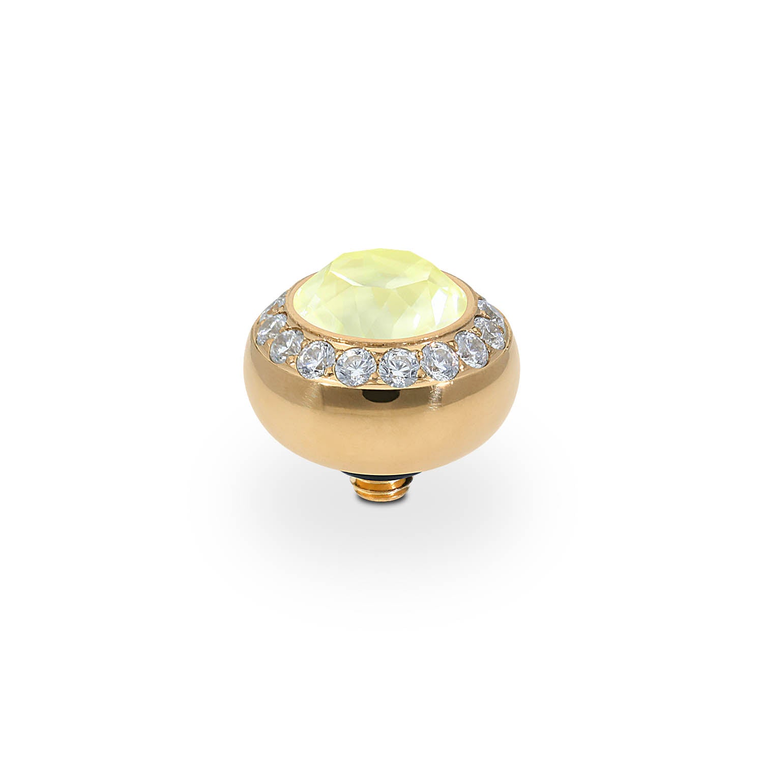 Tondo Deluxe Top 10 mm - Gold crystal soft yellow ignite