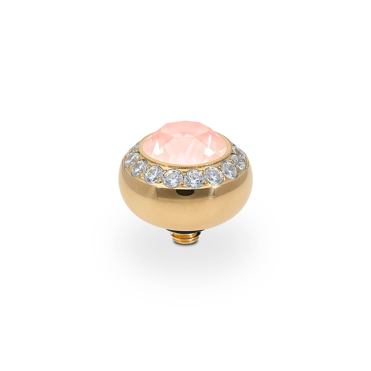 Tondo Deluxe Top 10 mm - Gold Crystal Flamingo Ignite