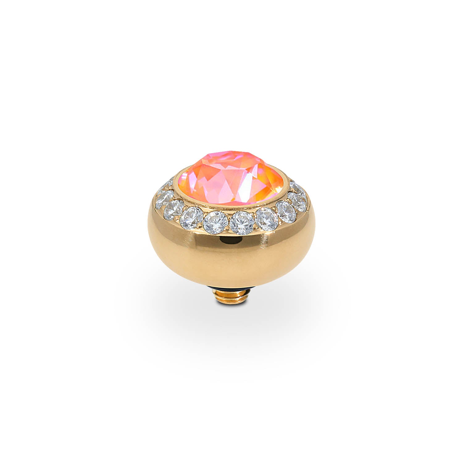 Tondo Deluxe Top 10 mm - Gold crystal orange glow delite