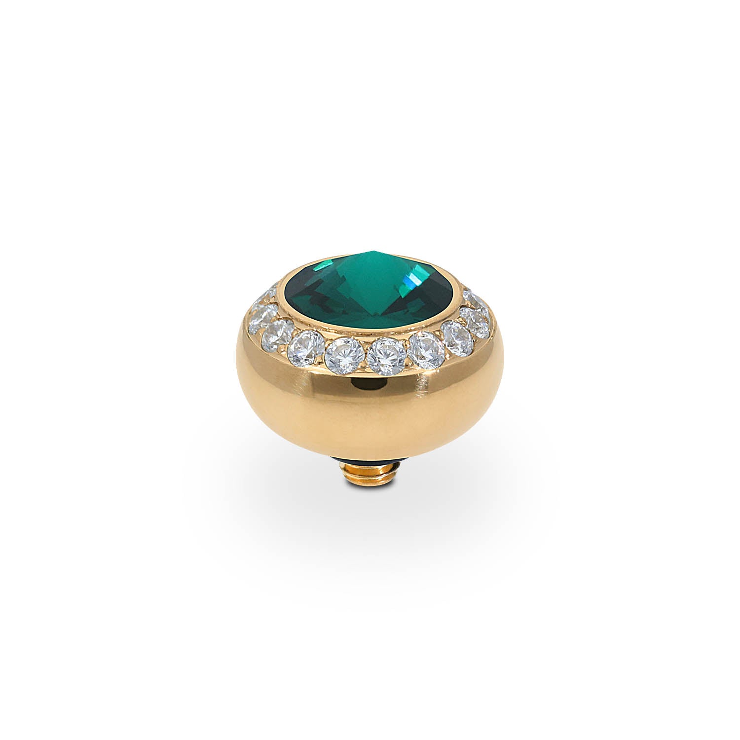 Tondo Deluxe Top 10 mm - Gold emerald