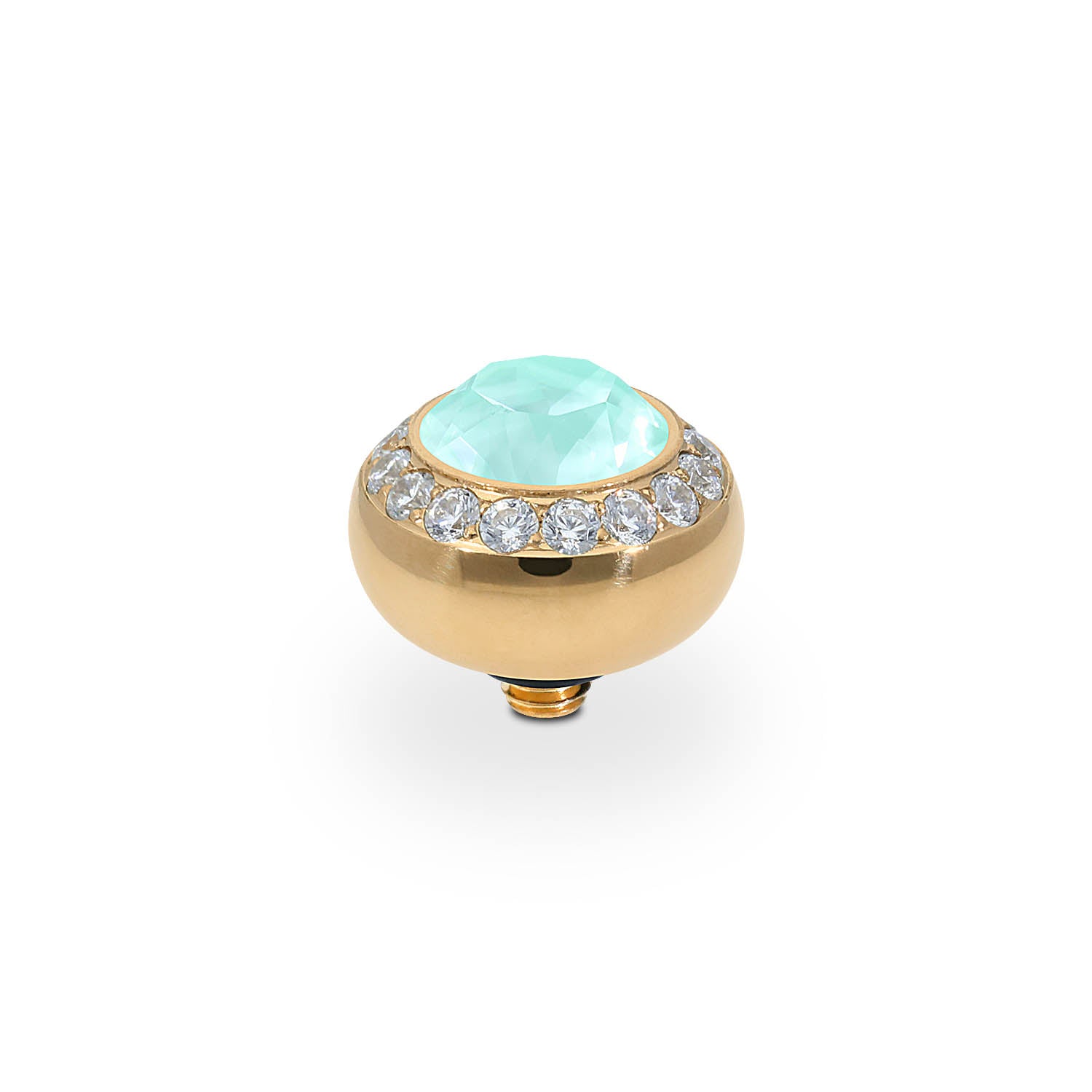 Tondo Deluxe Top 10 mm - Gold crystal soft mint ignite