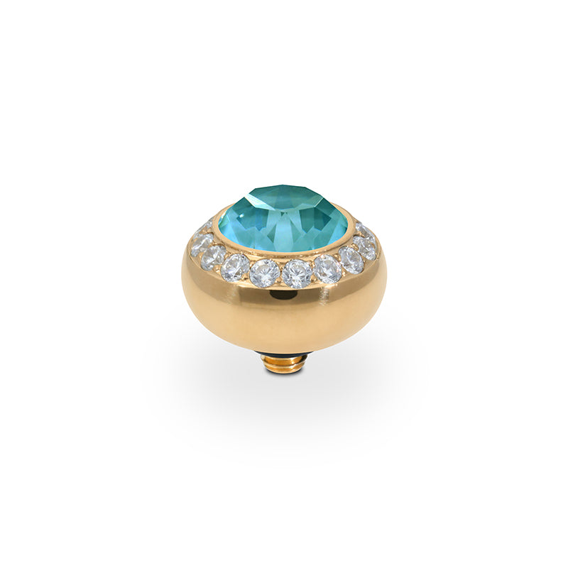 Tondo Deluxe Top 10 mm - Gold Crystal Pine Green Ignite