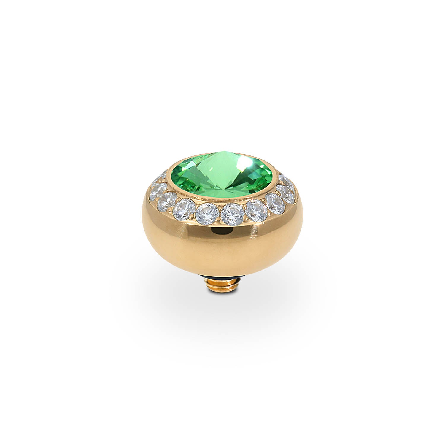 Tondo Deluxe Top 10 mm - Gold peridot