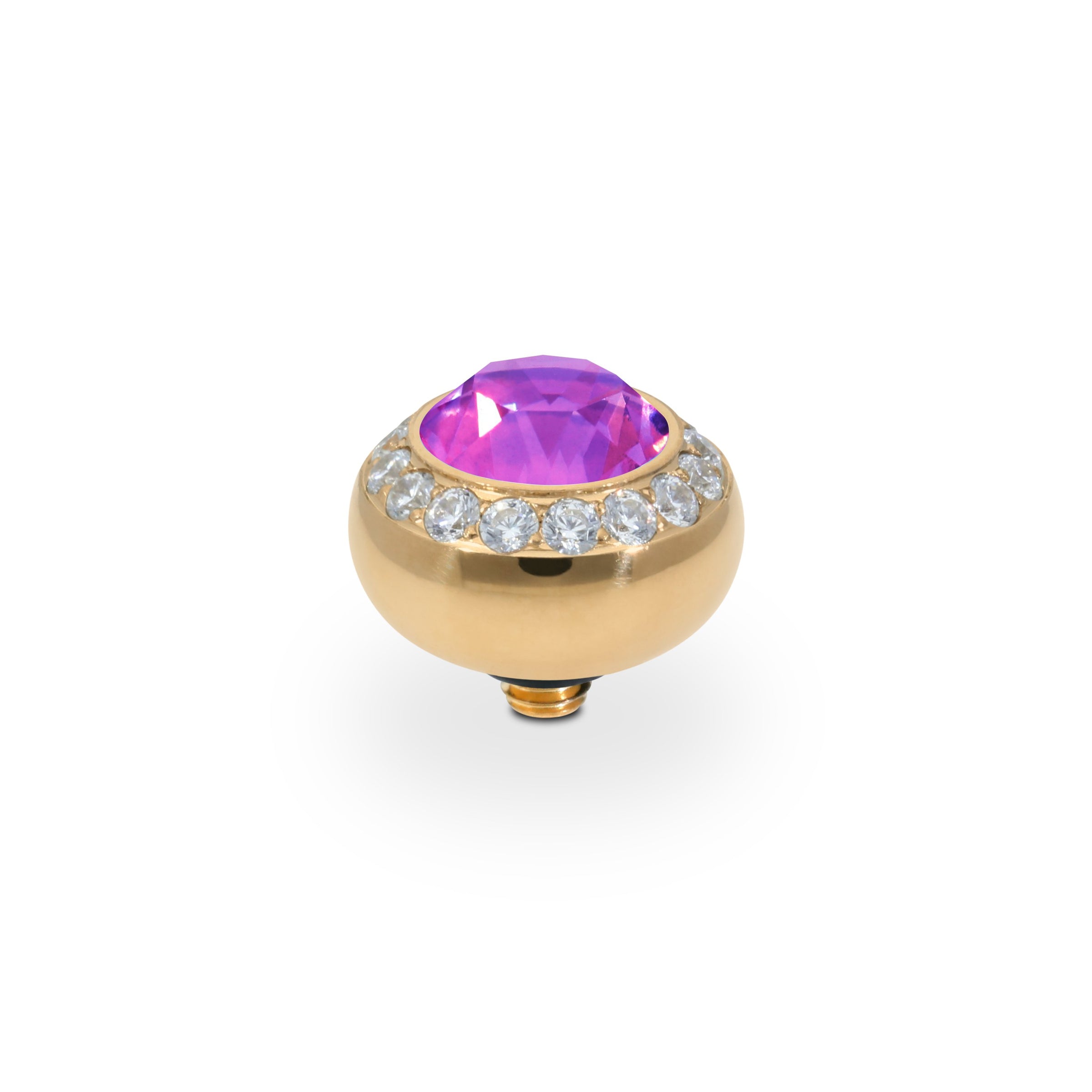 Tondo Deluxe Top 10 mm - Gold Crystal Electric Violet Ignite