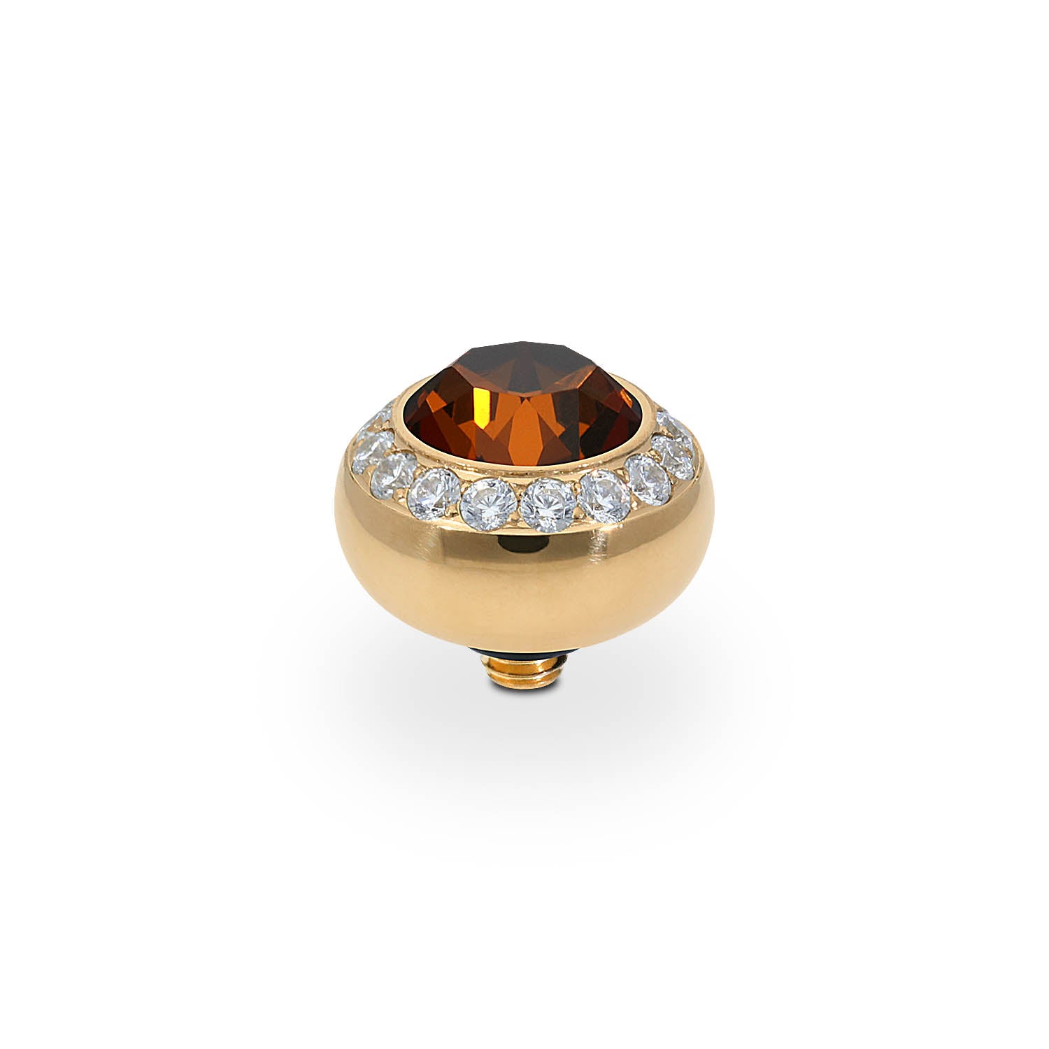 Tondo Deluxe Top 10 mm - Gold smoked amber