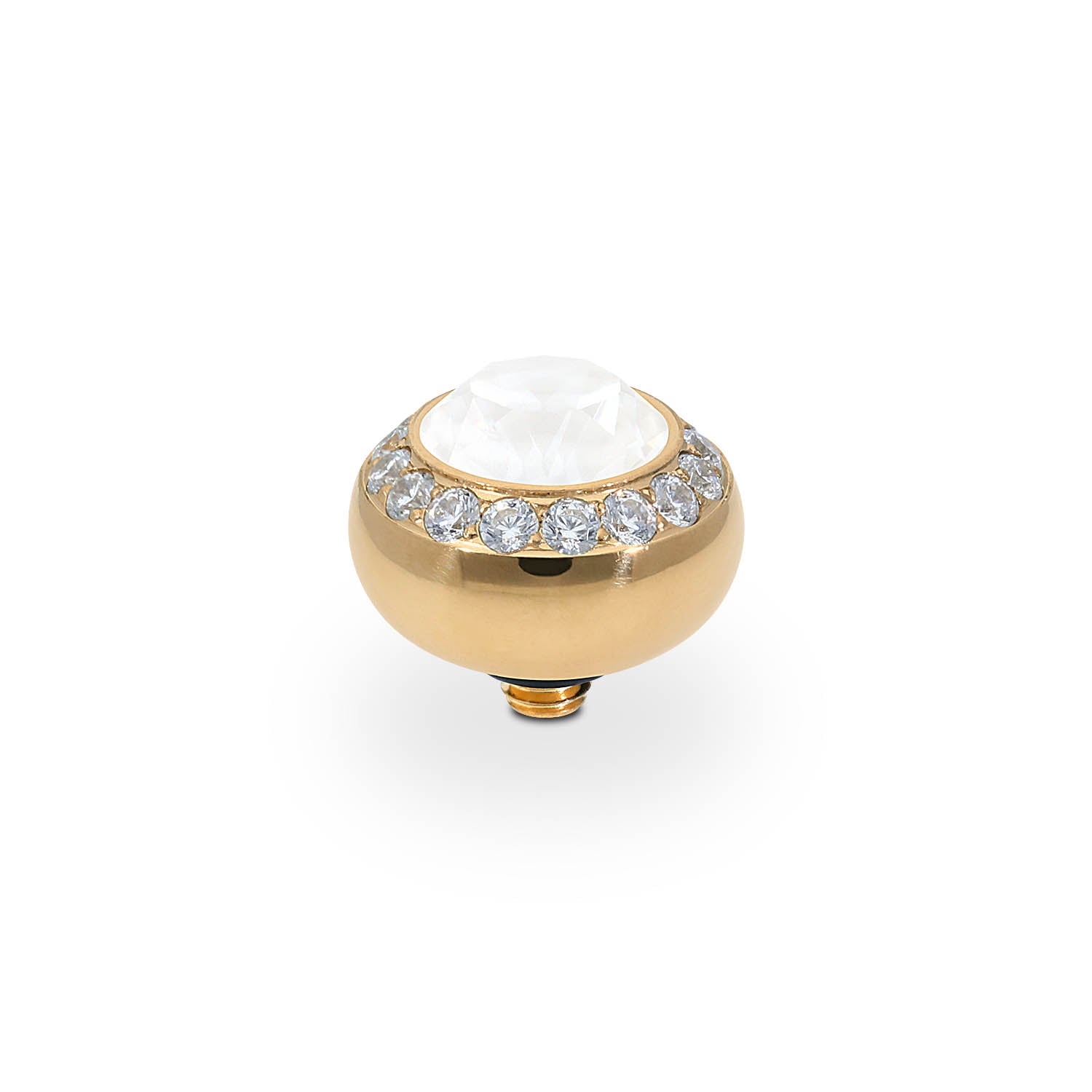 Tondo Deluxe Top 10 mm - Gold crystal electric white ignite