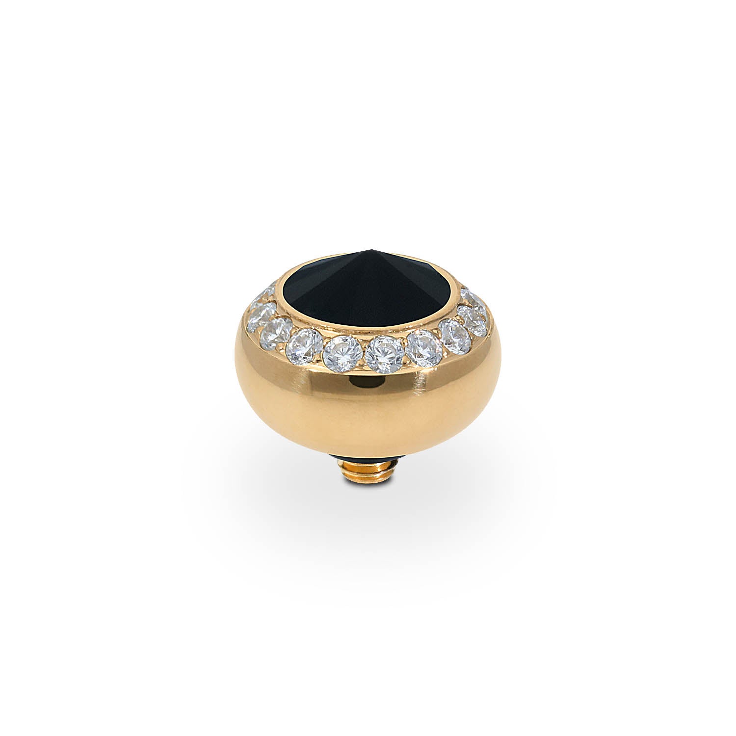 Tondo Deluxe Top 10 mm - Gold jet hematite