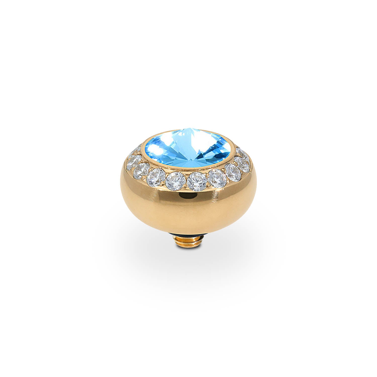 Tondo Deluxe Top 10 mm - Gold aquamarine