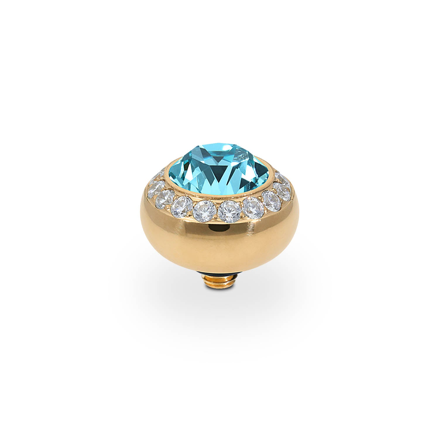 Tondo Deluxe Top 10 mm - Gold Light Turquoise