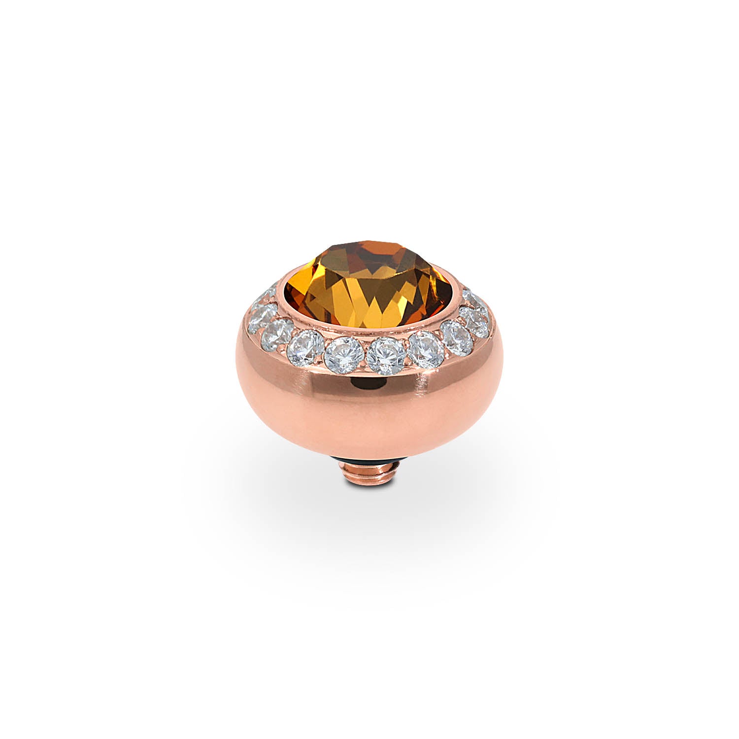 Tondo Deluxe Top 10 mm - Roségold light amber