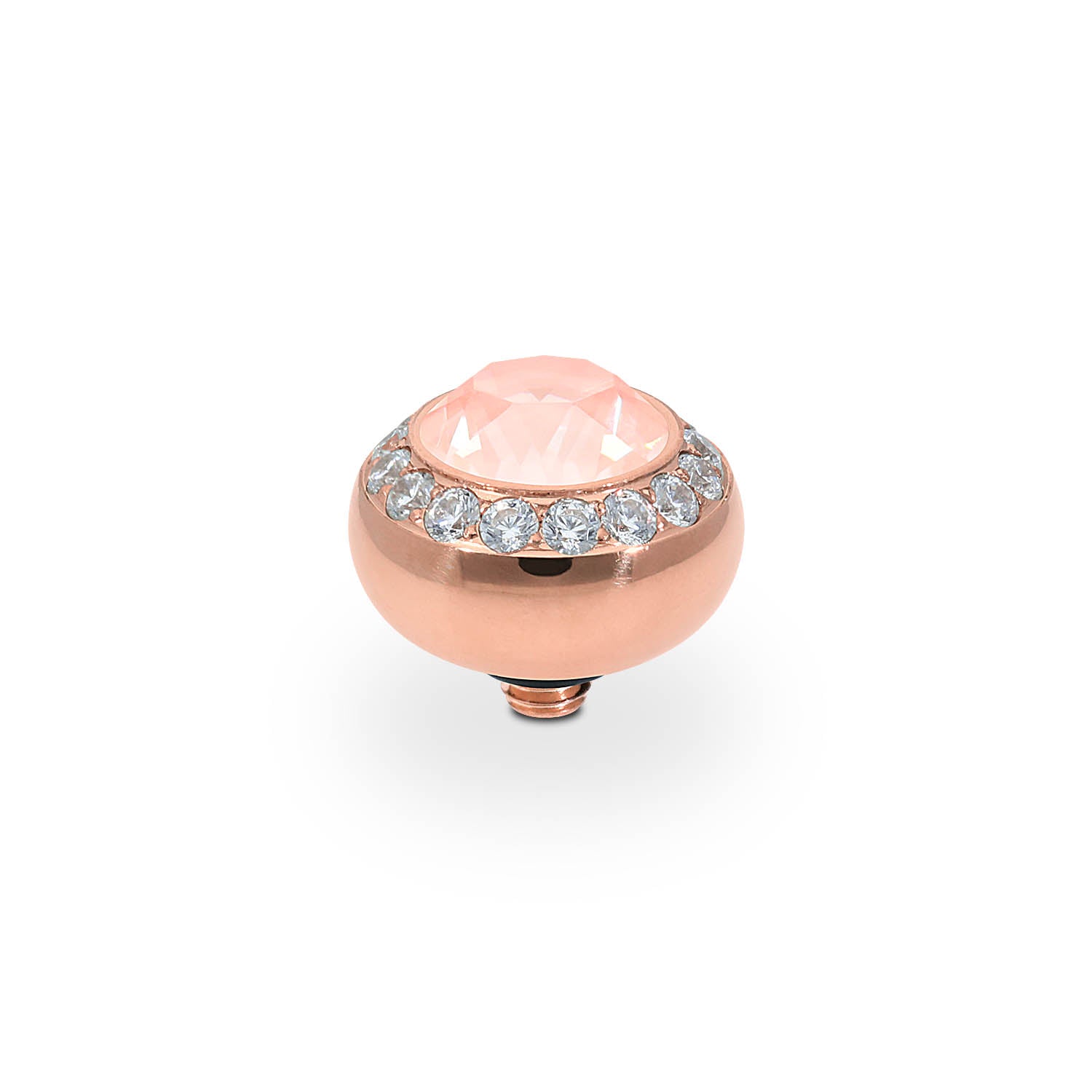 Tondo Deluxe Top 10 mm - Roségold Crystal Flamingo Ignite