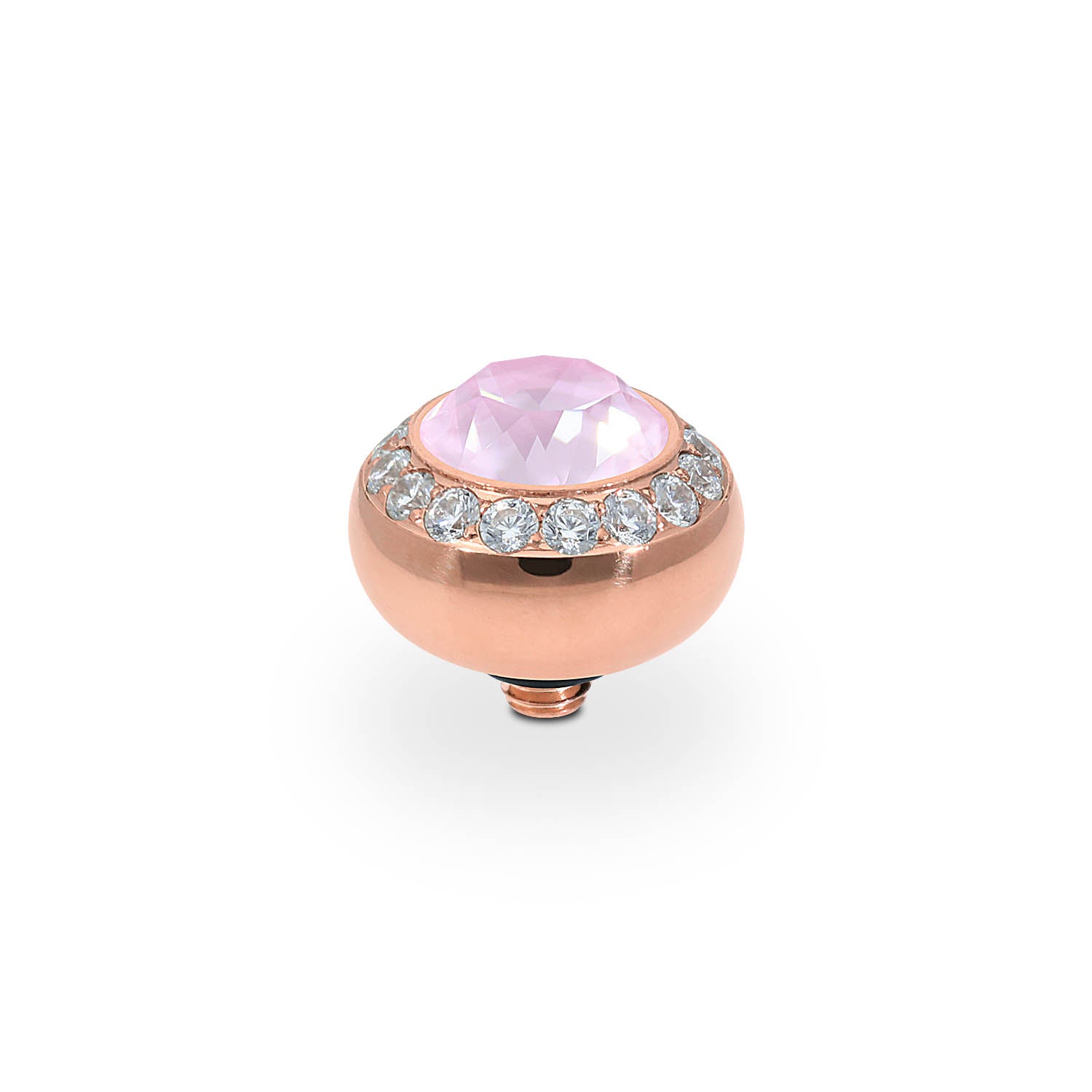 Tondo Deluxe Top 10 mm - Roségold crystal soft rose ignite