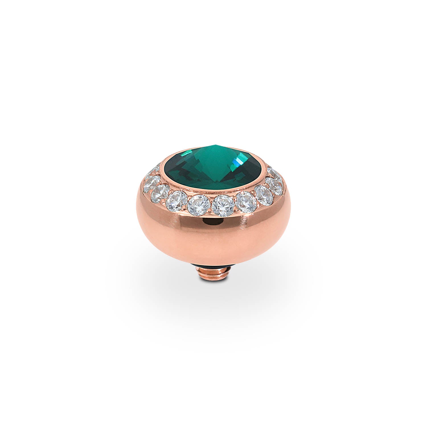 Tondo Deluxe Top 10 mm - Roségold emerald
