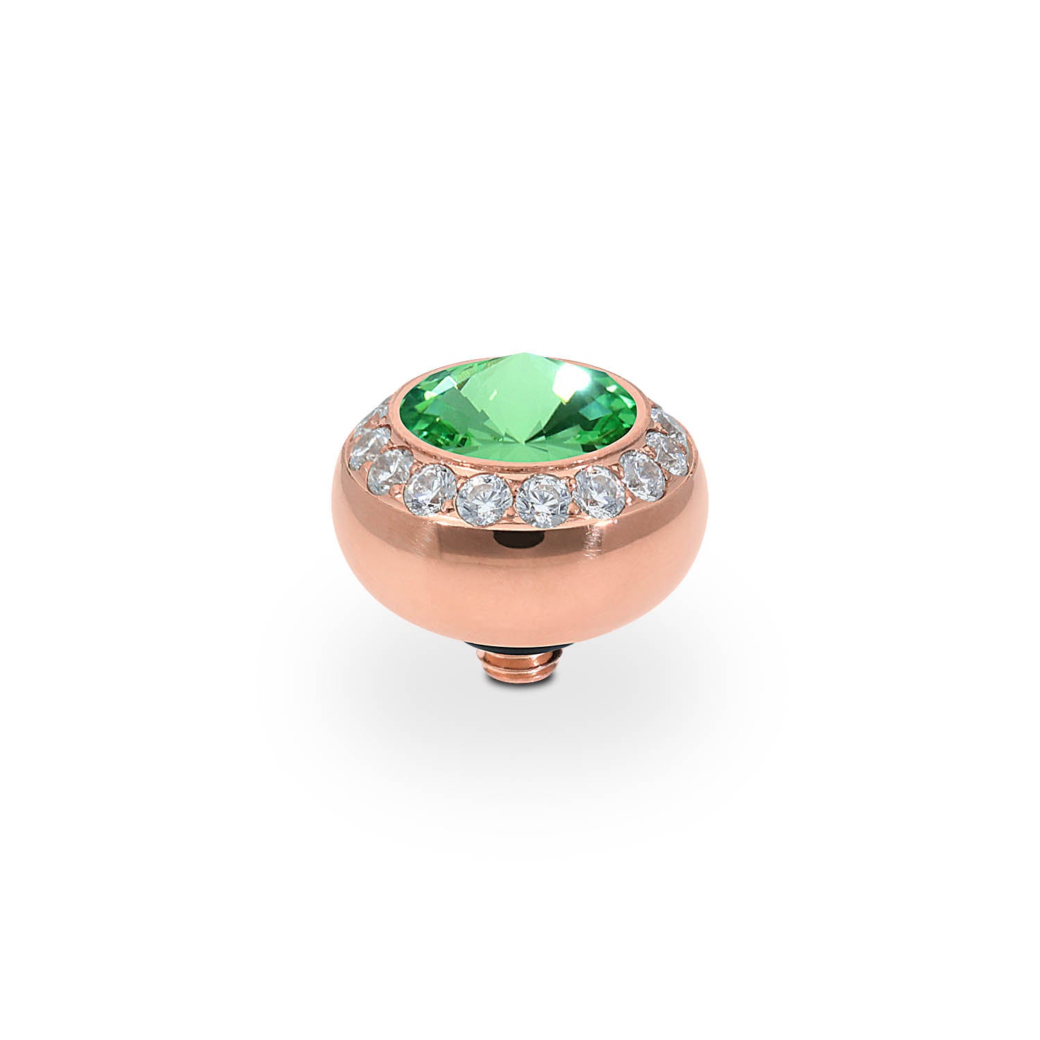 Tondo Deluxe Top 10 mm - Roségold peridot