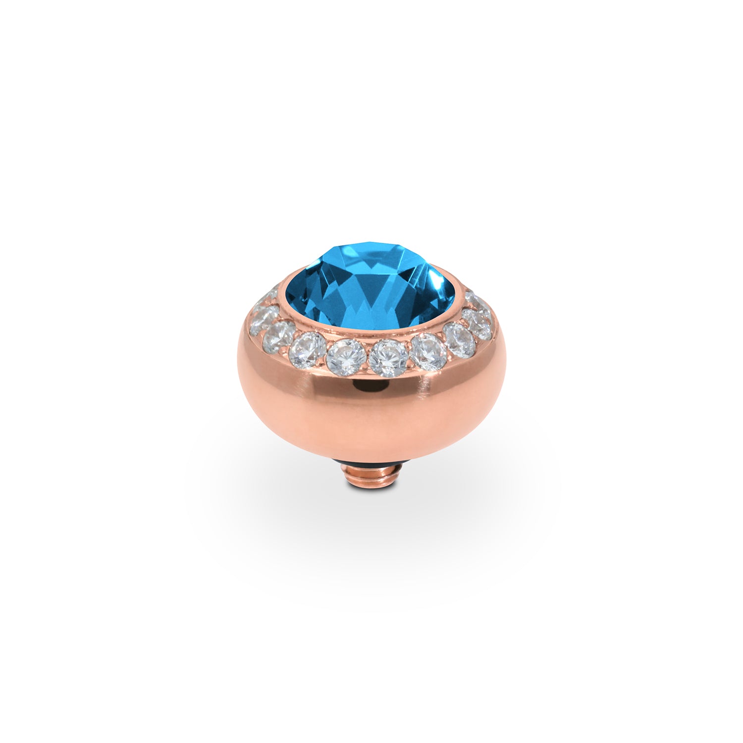 Tondo Deluxe Top 10 mm - Roségold Denim Blue
