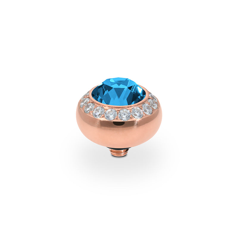 Tondo Deluxe Top 10 mm - Roségold Denim Blue