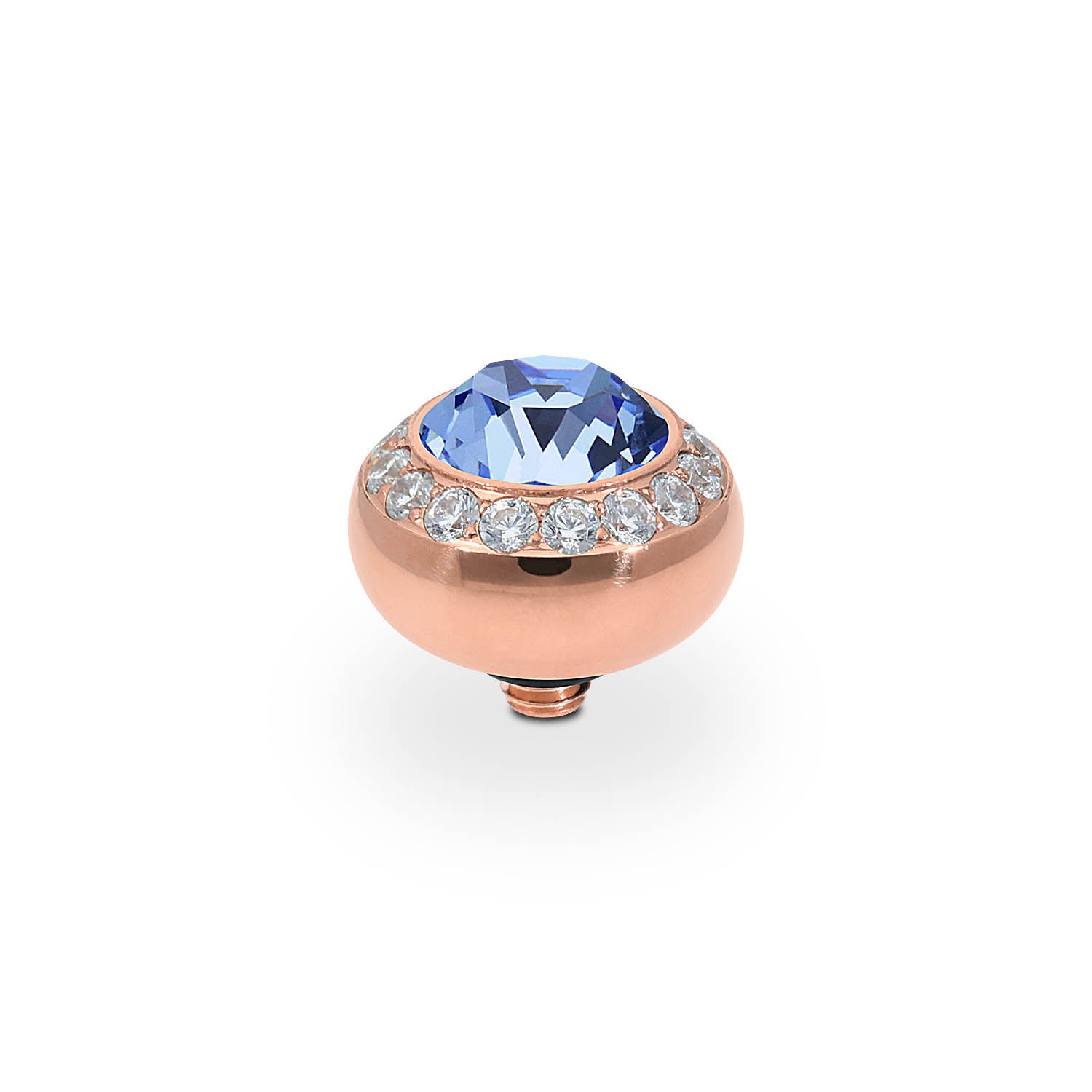 Tondo Deluxe Top 10 mm - Roségold light sapphire