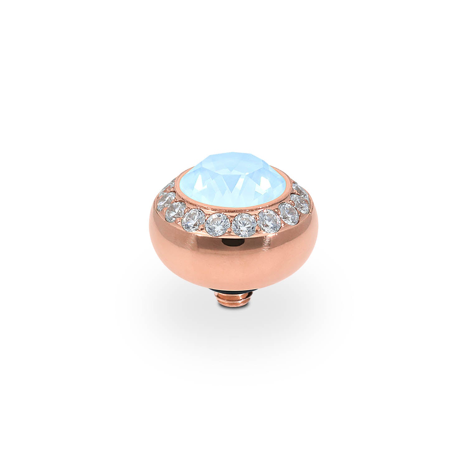 Tondo Deluxe Top 10 mm - Roségold crystal sky ignite