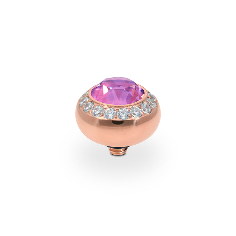 Tondo Deluxe Top 10 mm - Roségold Crystal Orchid Ignite