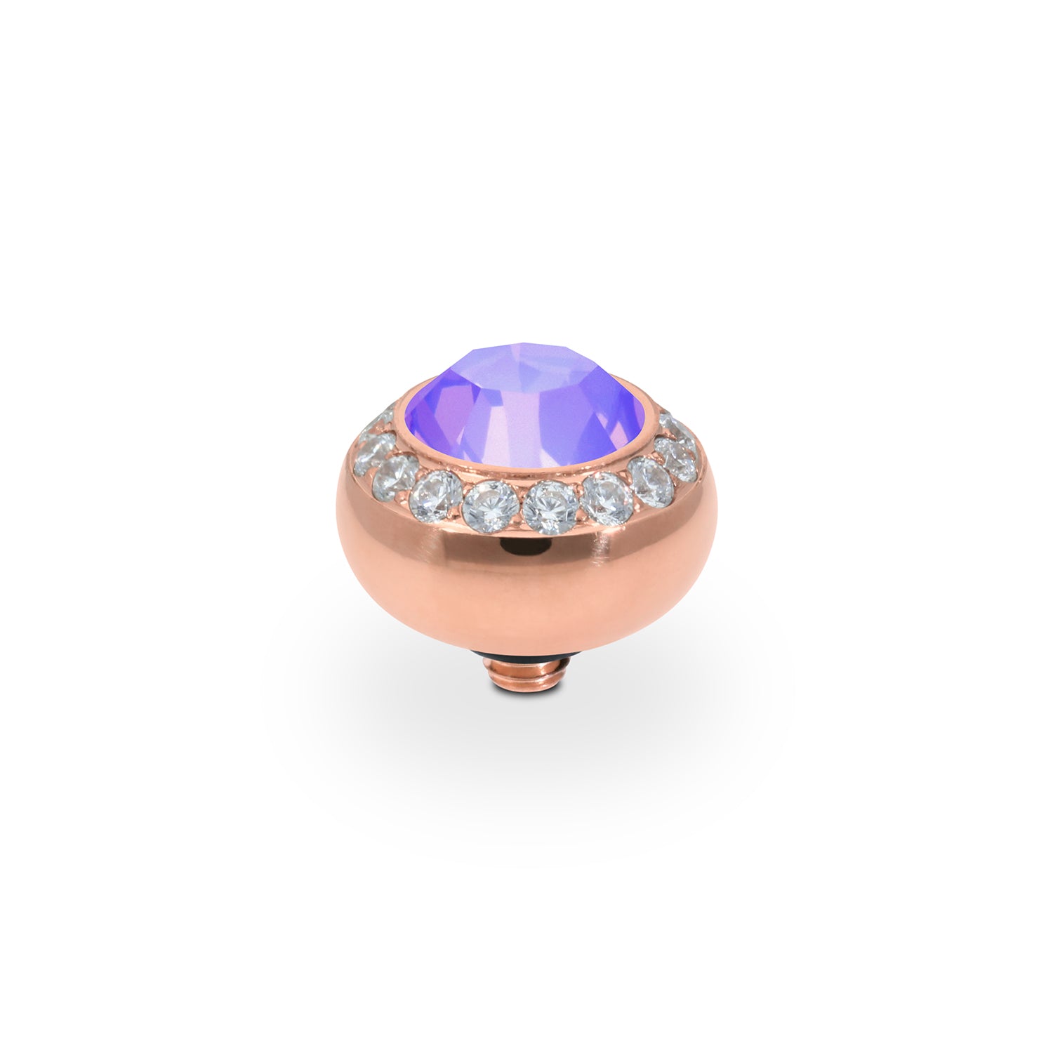 Tondo Deluxe Top 10 mm - Roségold Crystal Purple Ignite