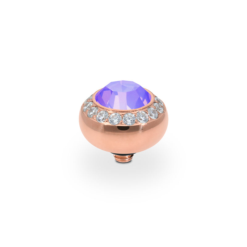 Tondo Deluxe Top 10 mm - Roségold Crystal Purple Ignite