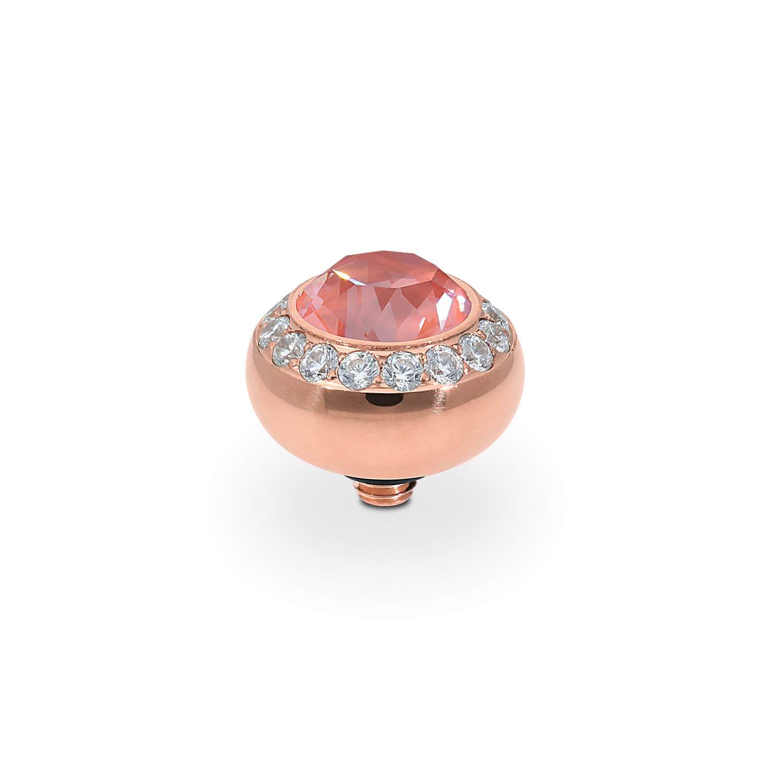 Tondo Deluxe Top 10 mm - Roségold crystal maroon ignite