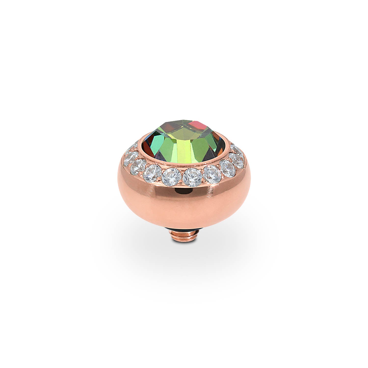 Tondo Deluxe Top 10 mm - Roségold Crystal Vitrail Medium
