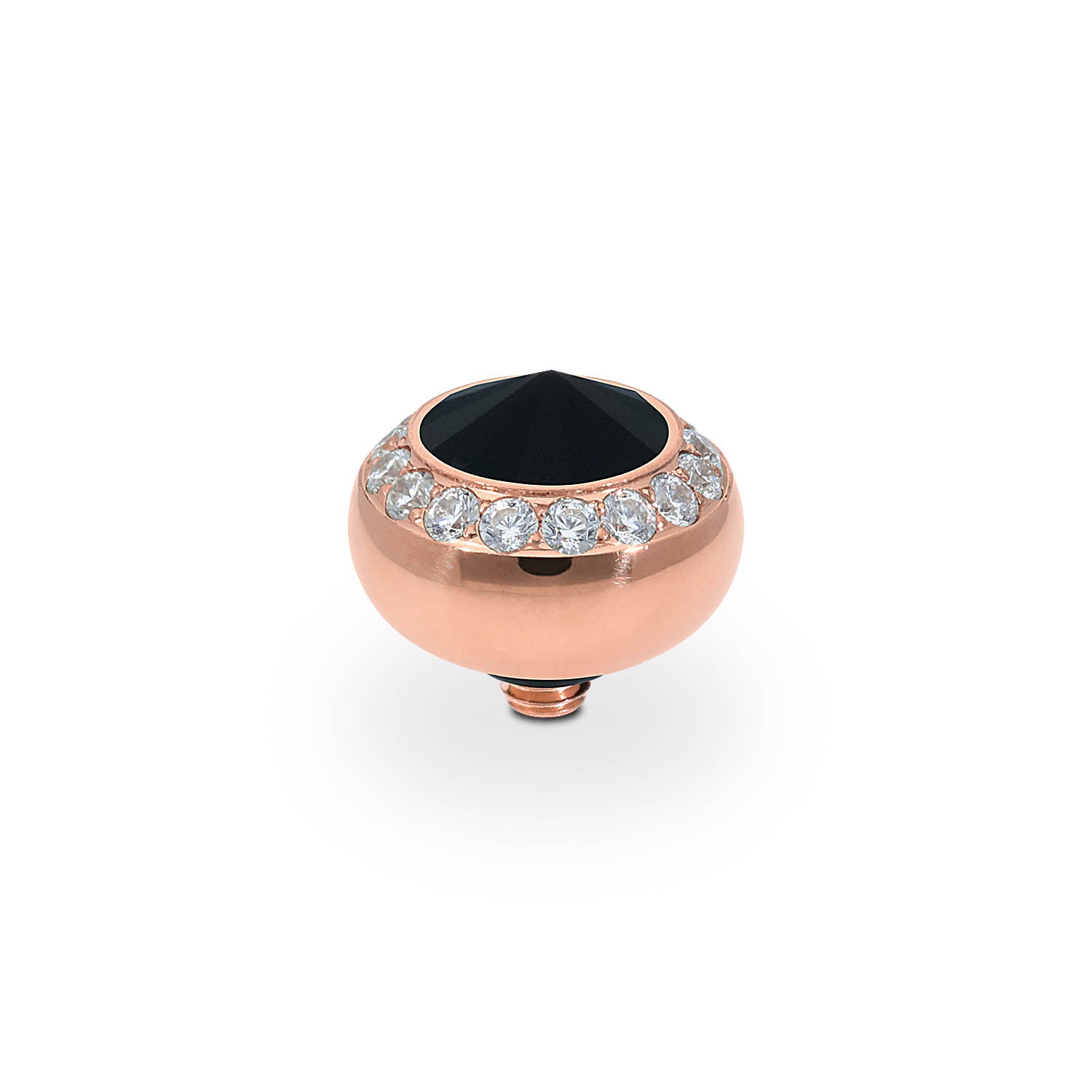 Tondo Deluxe Top 10 mm - Roségold jet hematite