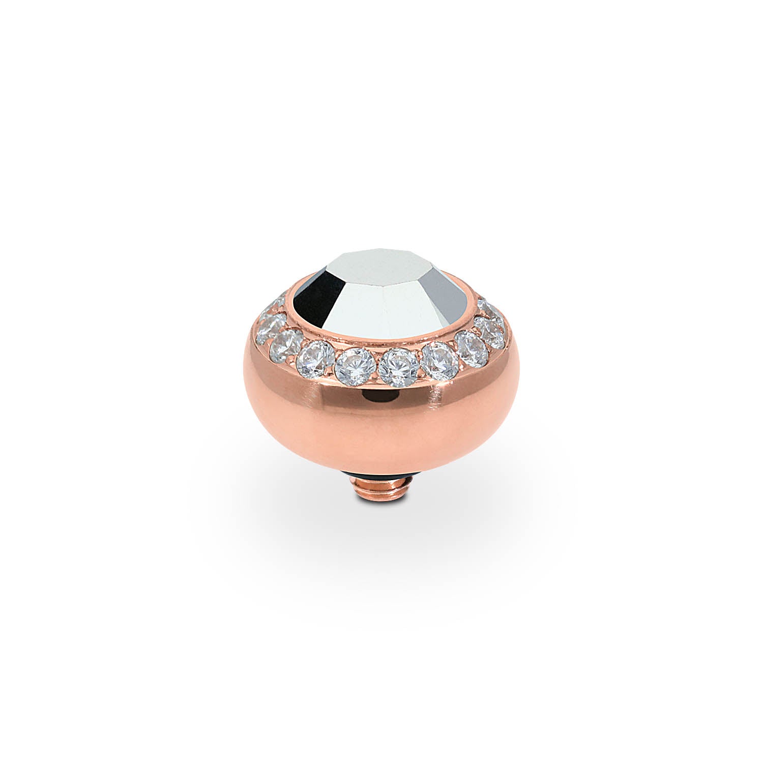 Tondo Deluxe Top 10 mm - Roségold crystal labrador