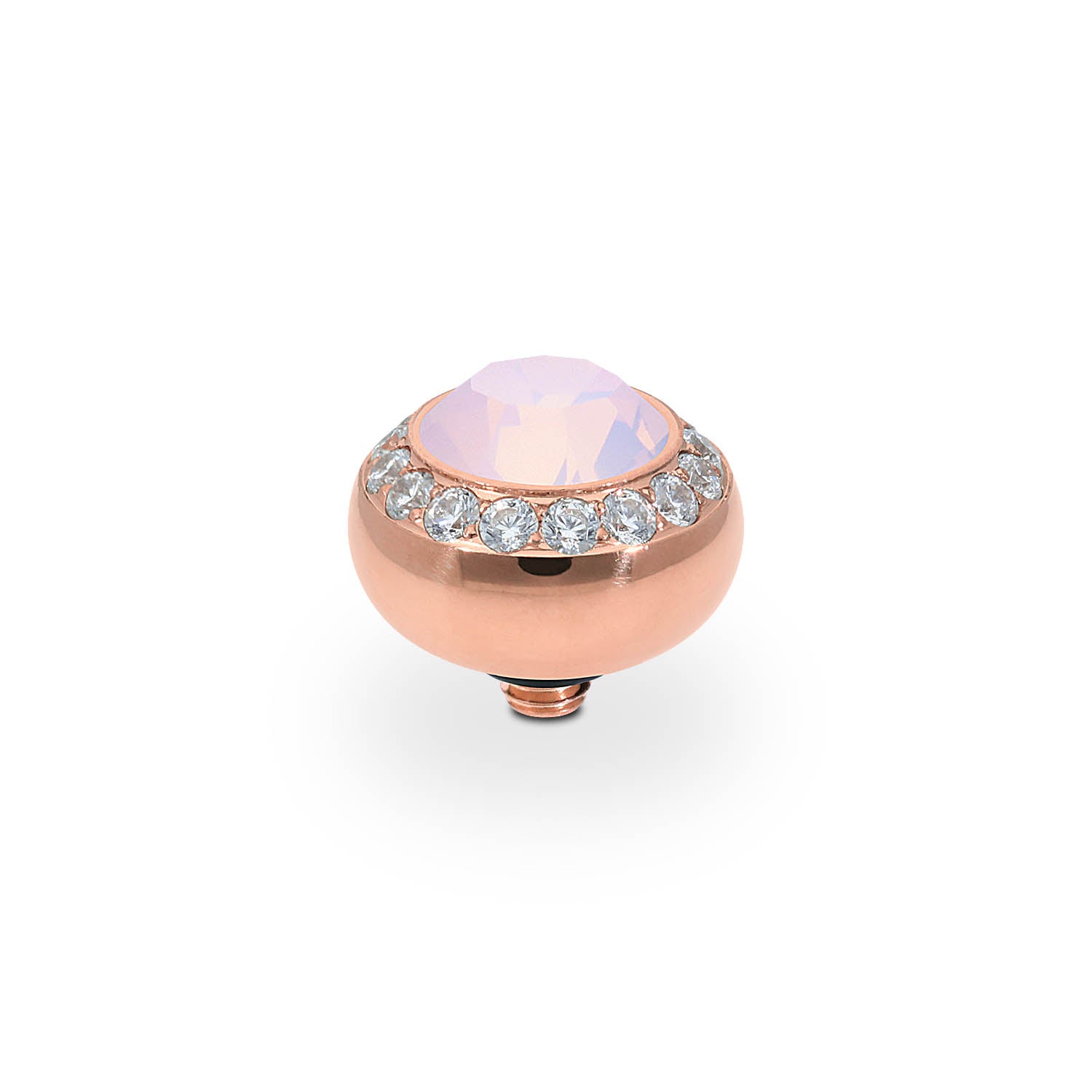 Tondo Deluxe Top 10 mm - Roségold rose opal