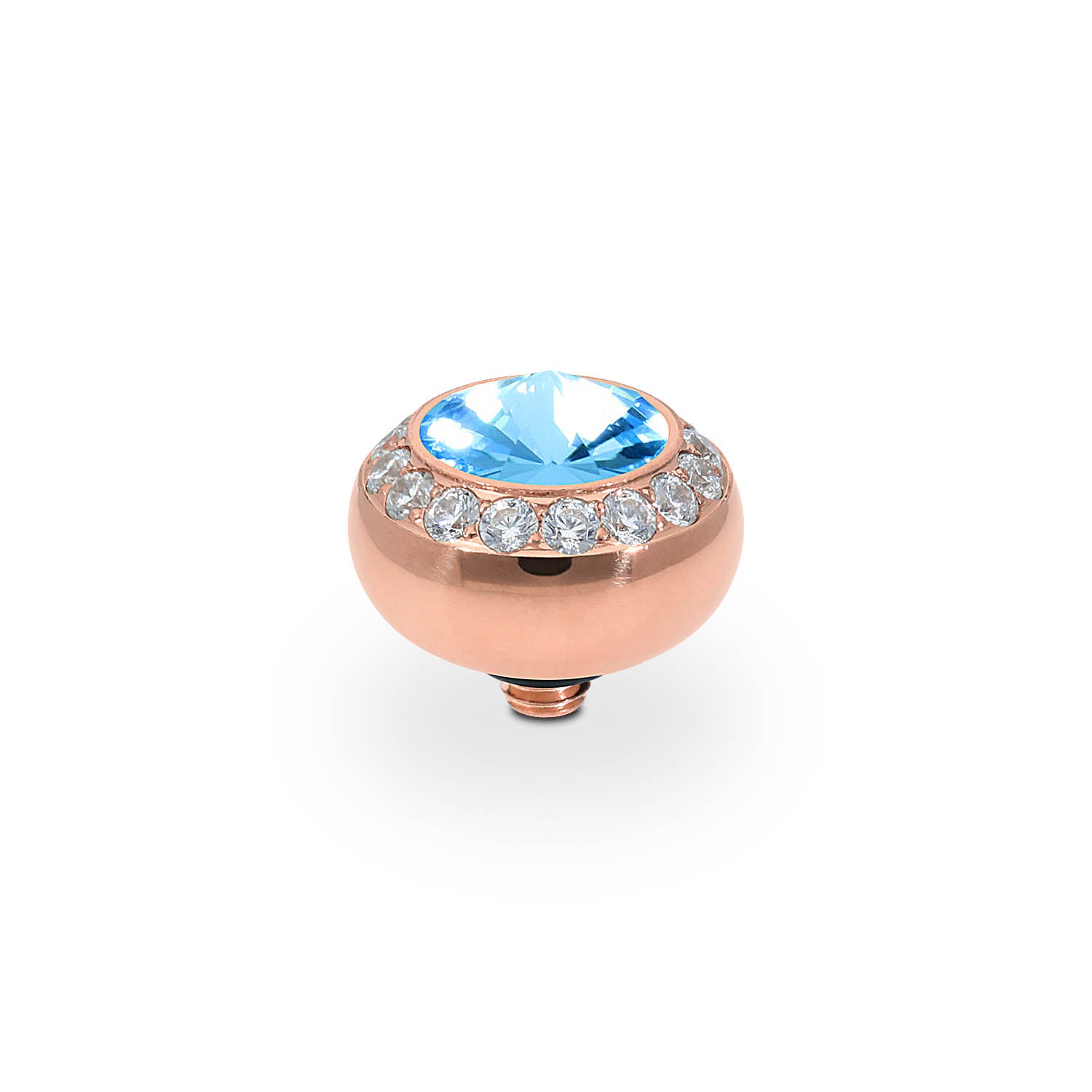 Tondo Deluxe Top 10 mm - Roségold aquamarine